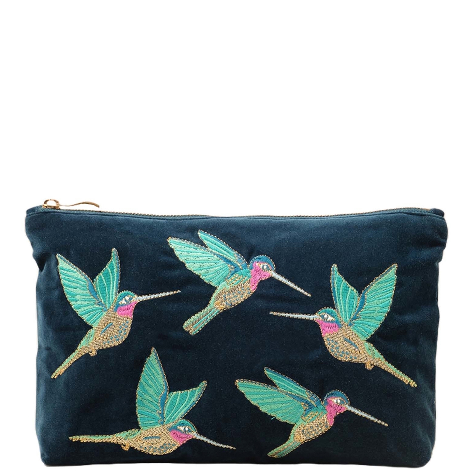 

Elizabeth Scarlett Hummingbird Blue Velvet Everyday Pouch