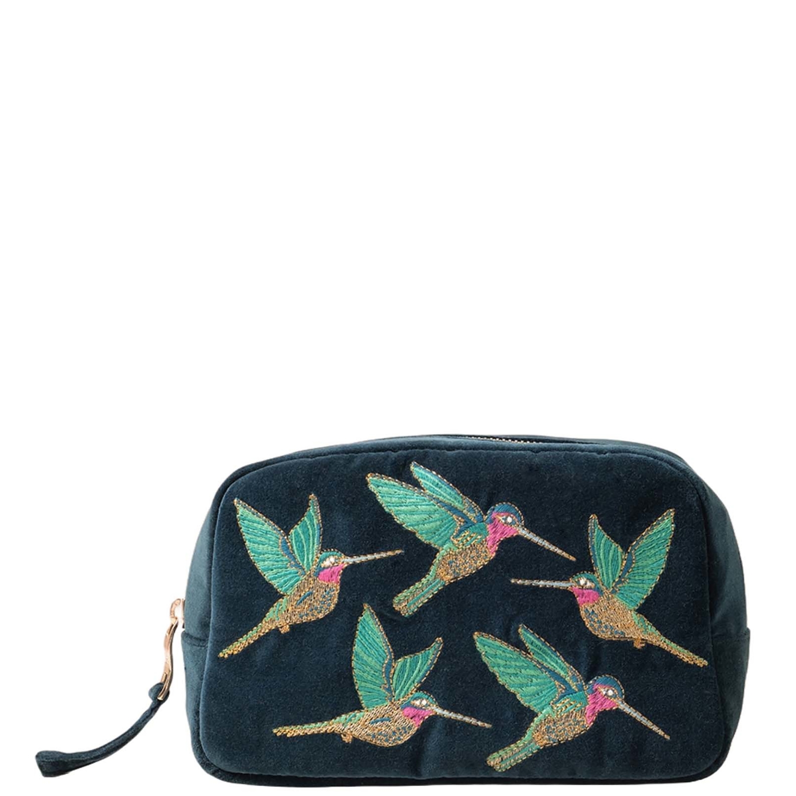 

Elizabeth Scarlett Hummingbird Ink Blue Cosmetics Bag