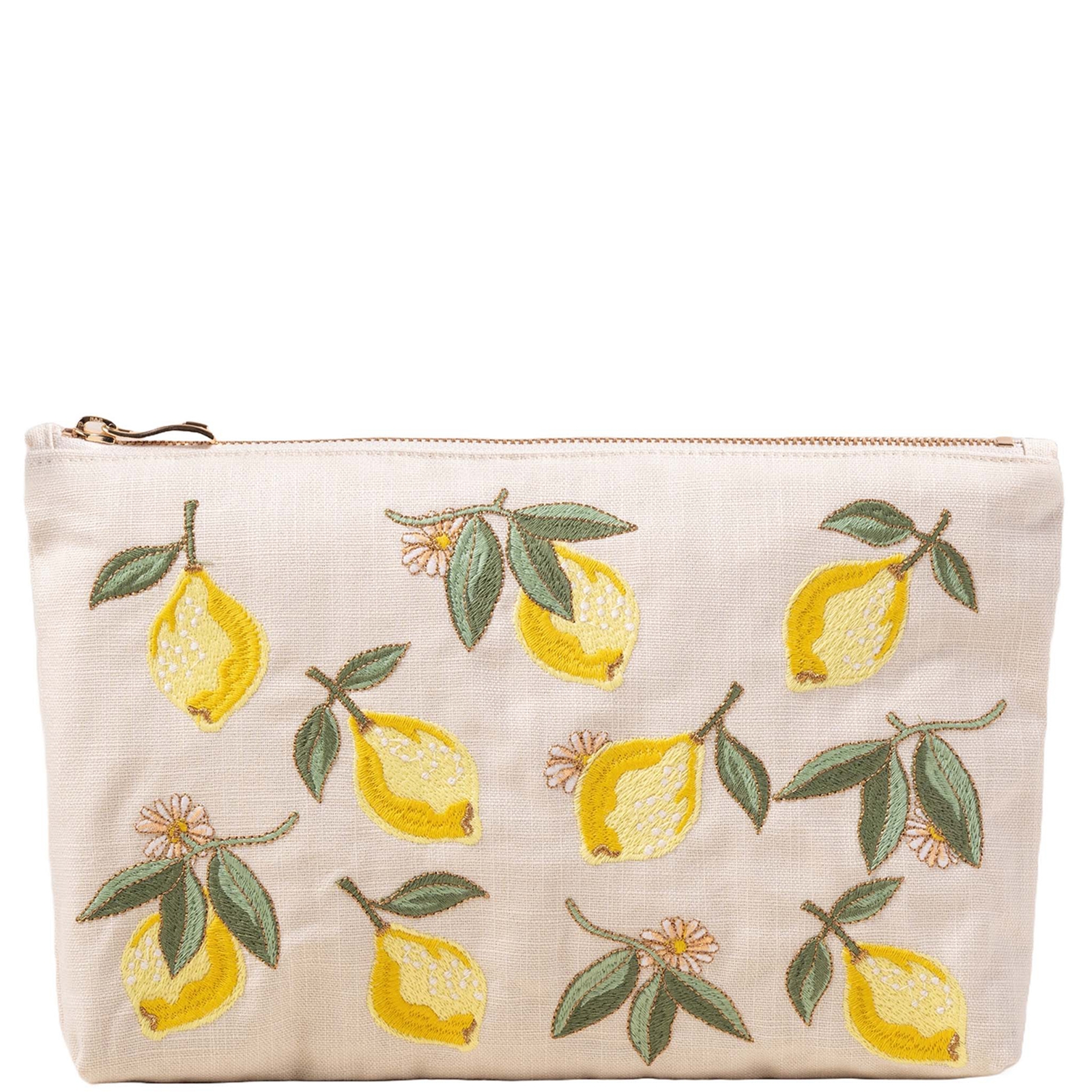 Image of Elizabeth Scarlett Lemon Blossom Natural Cotton Everyday Pouch