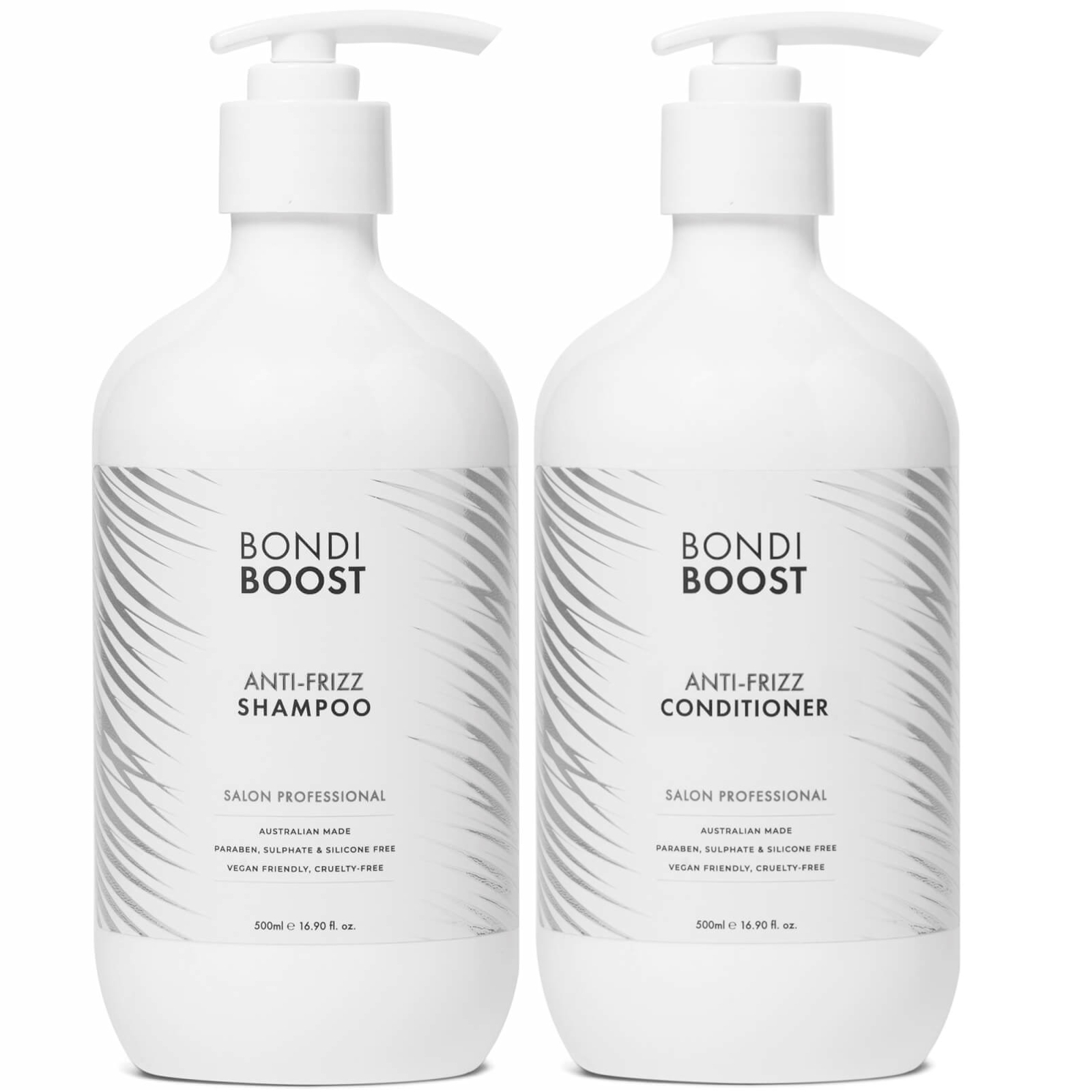 BondiBoost Anti-Frizz Shampoo and Conditioner 500ml Bundle