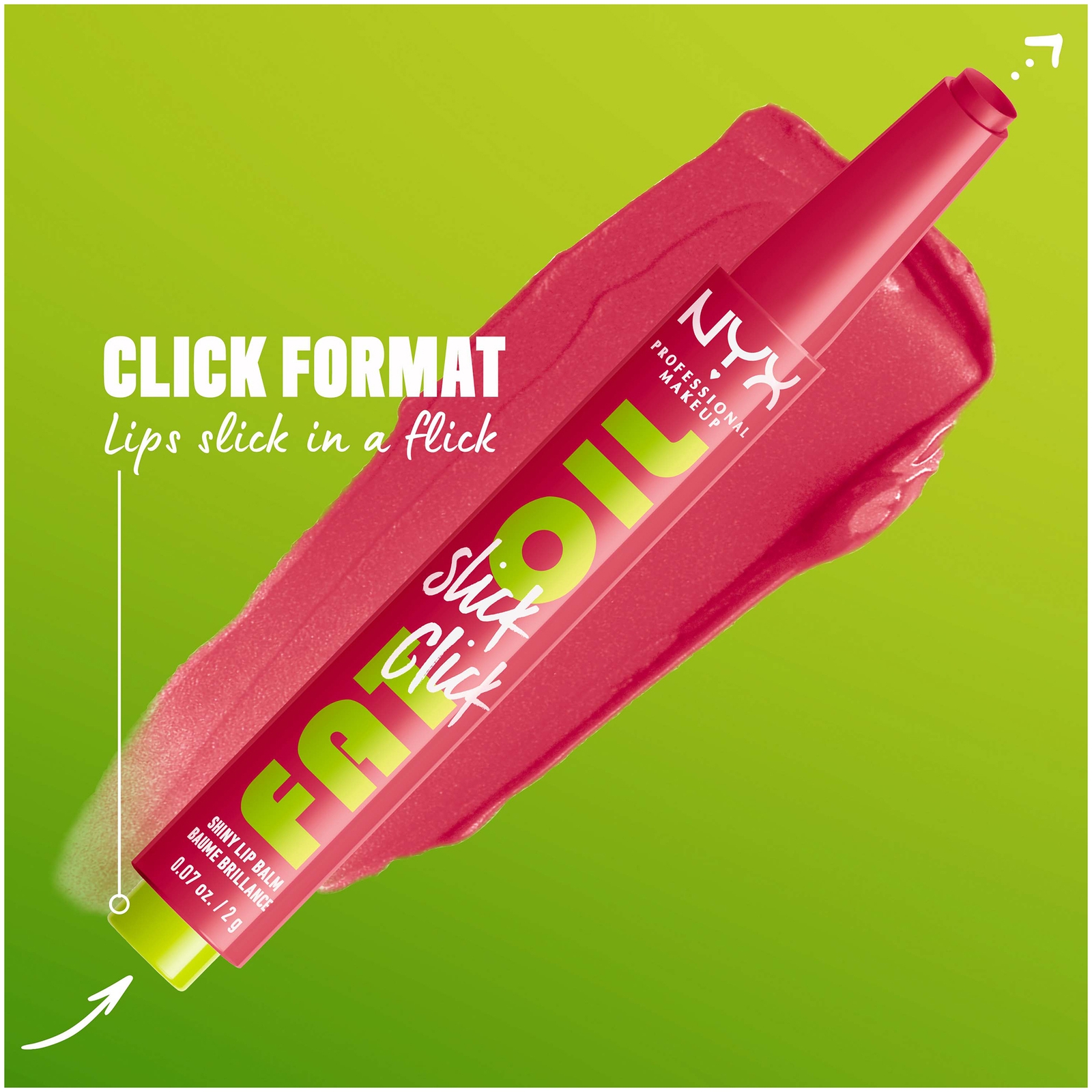 Thumbnail - NYX Professional Makeup Fat Oil Slick Click Lippenbalsam 2 ml (Verschiedene Farbtöne) - Hits Different