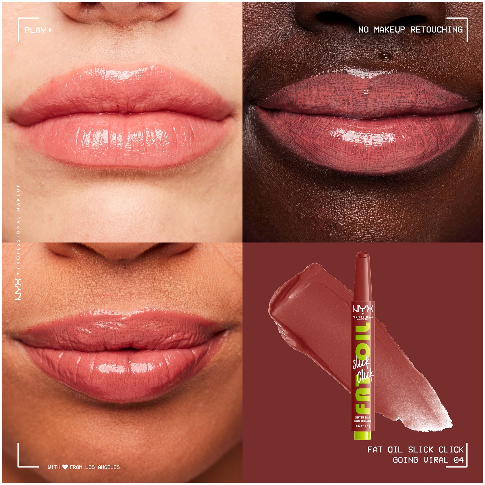 Thumbnail - NYX Professional Makeup Fat Oil Slick Click Lip Balm 2ml (Various Shades) - Going Viral