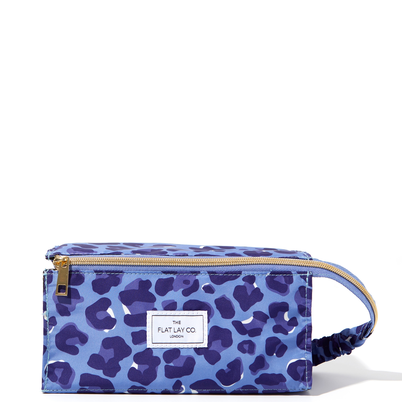 The Flat Lay Co. Open Flat Box Bag - Blue Leopard