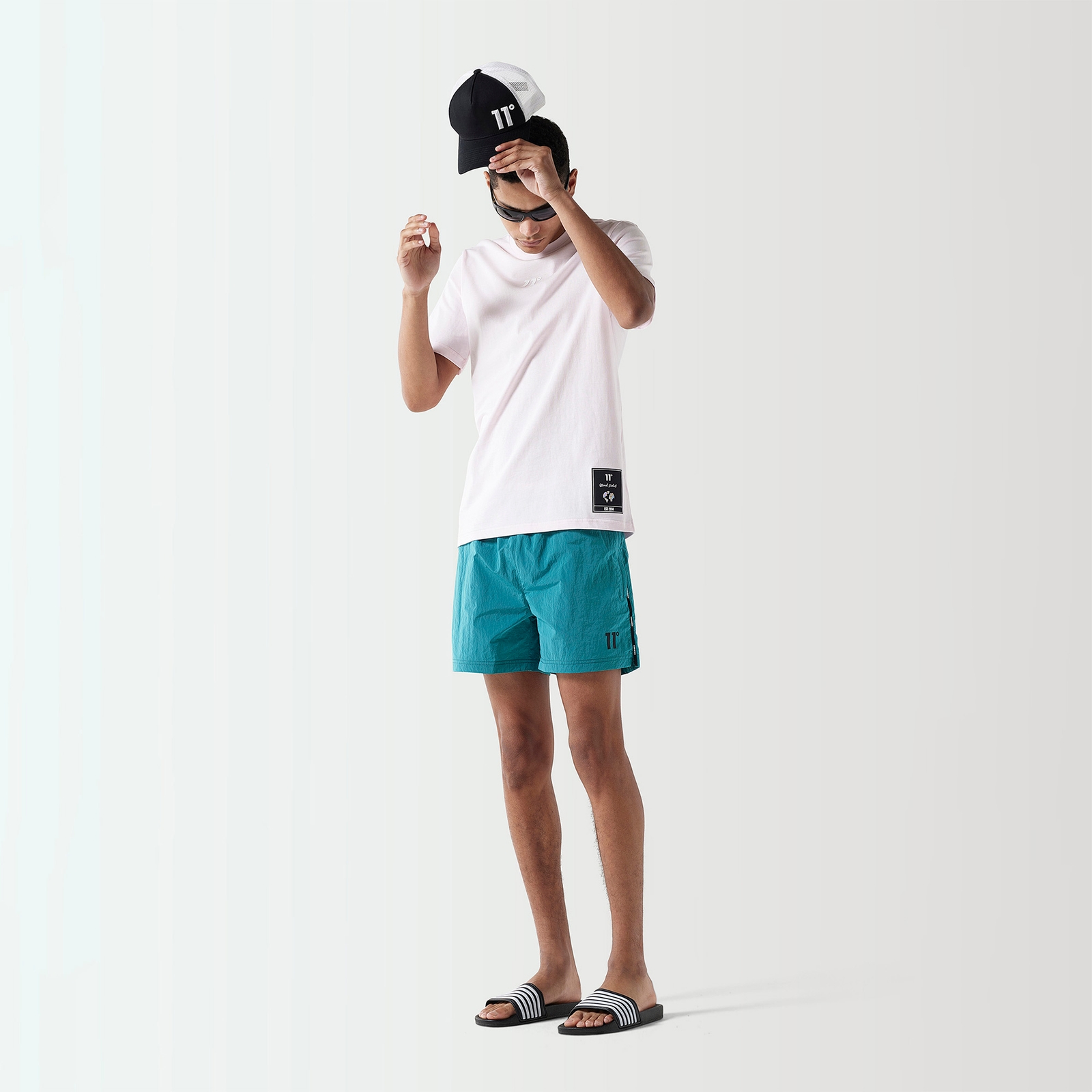 micro taped swim shorts - kingfisher - xs