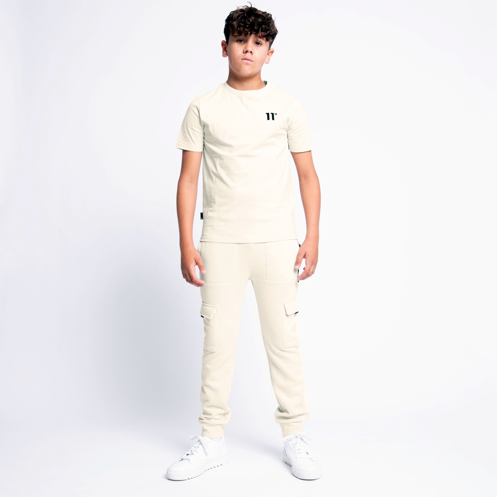 Junior Mixed Fabric Cargo Joggers at 11 Degrees