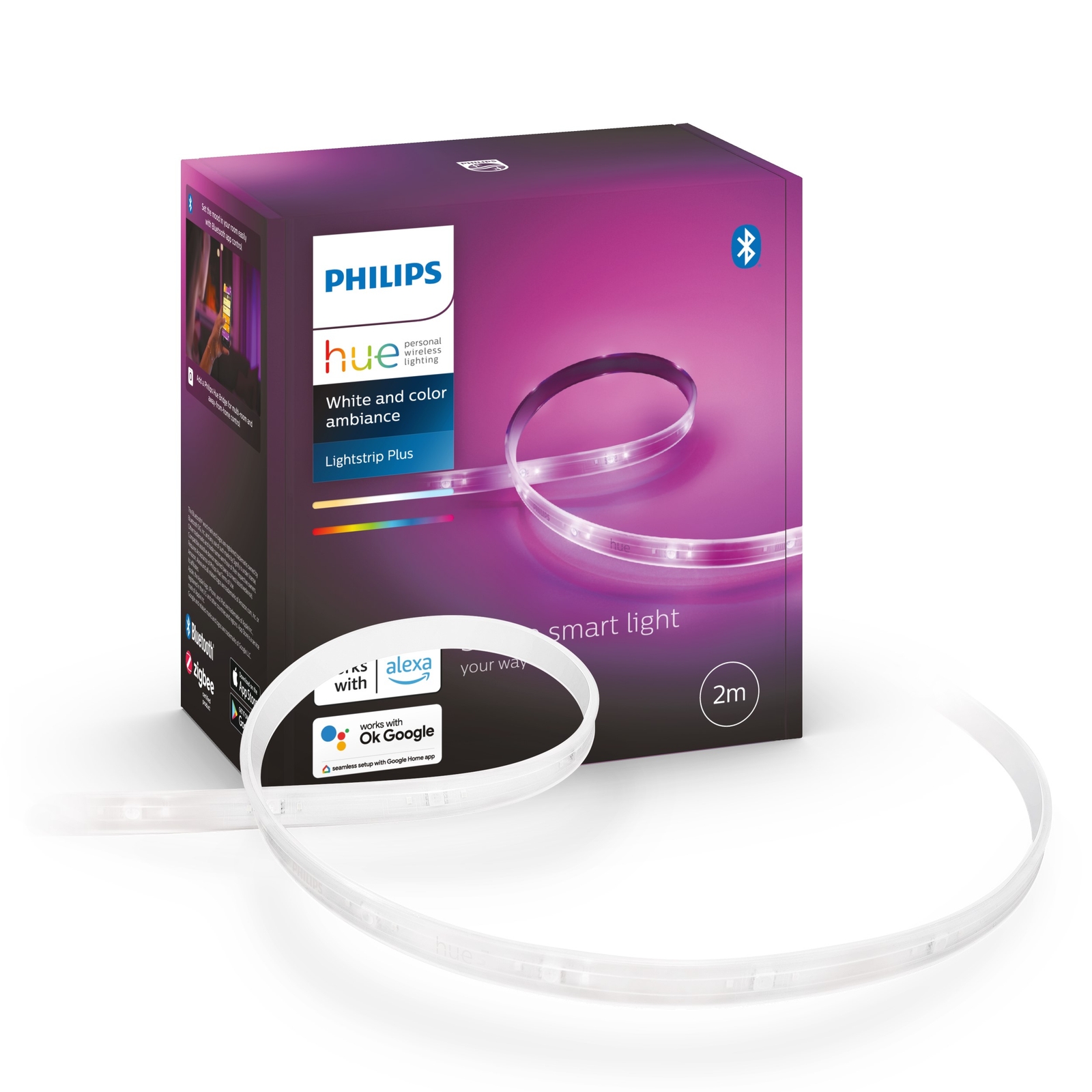Philips Hue Smart LED Colour Ambiance Lightstrip 2m