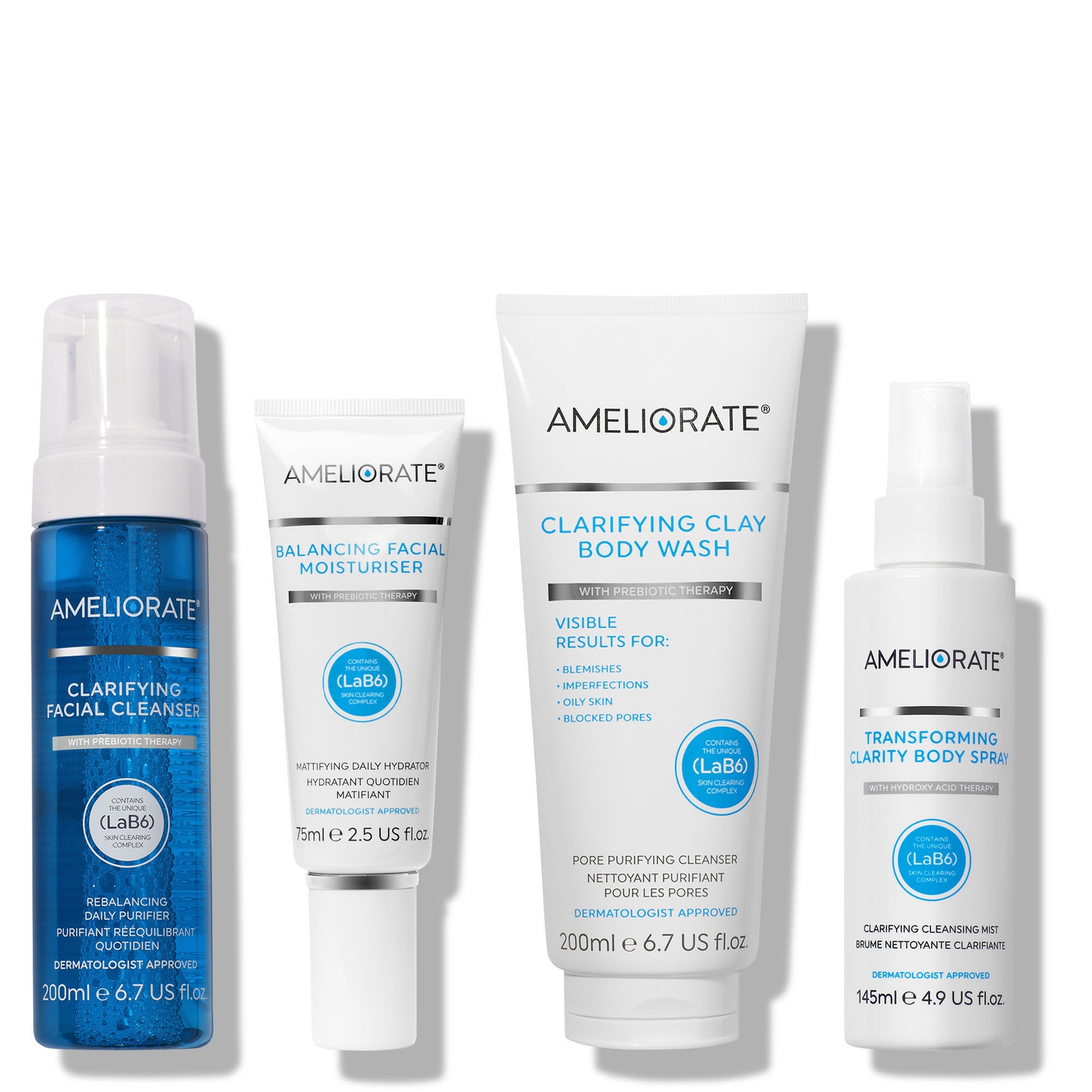 Ameliorate Face & Body Blemish Bundle In White