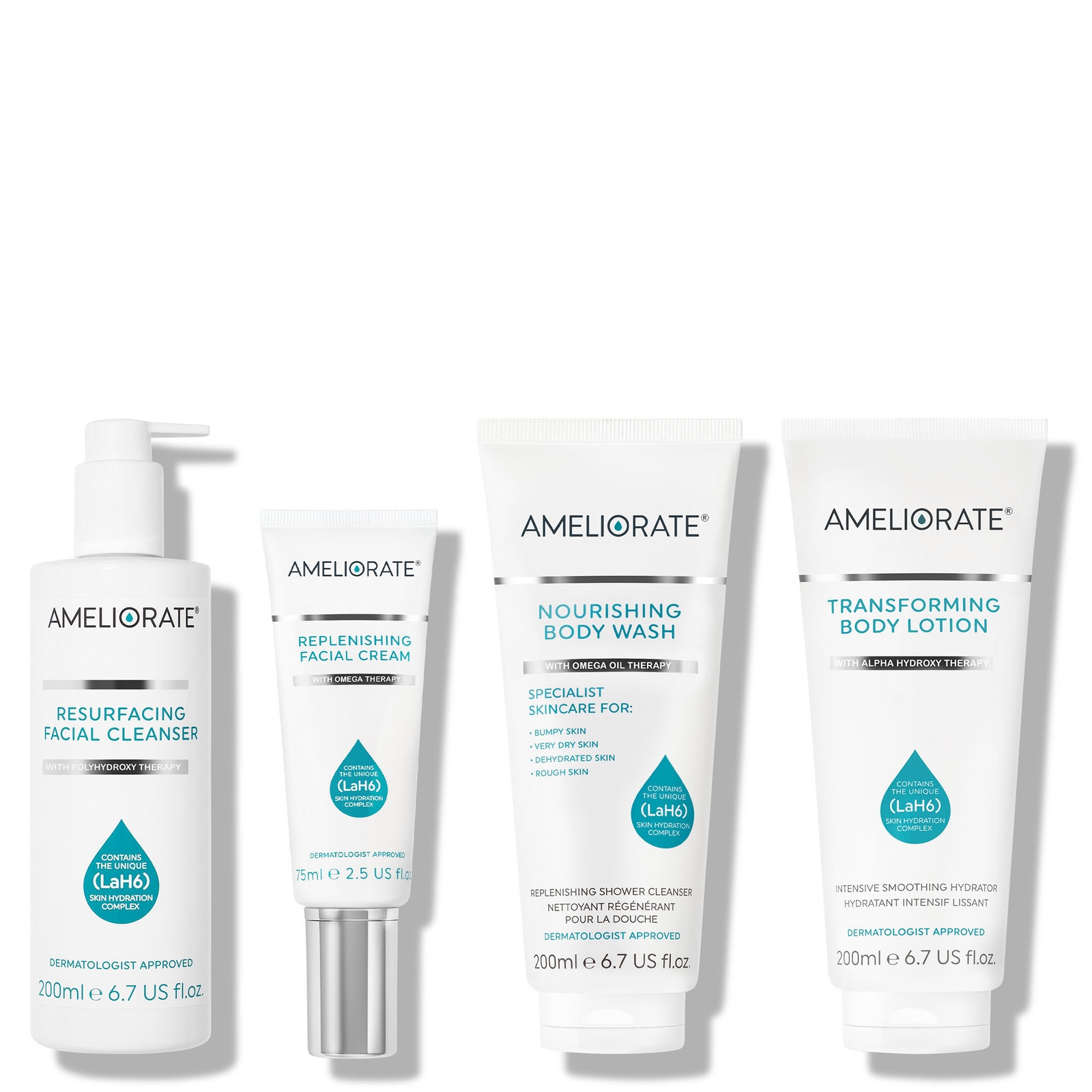 Ameliorate Face & Body Dry Skin Bundle In White