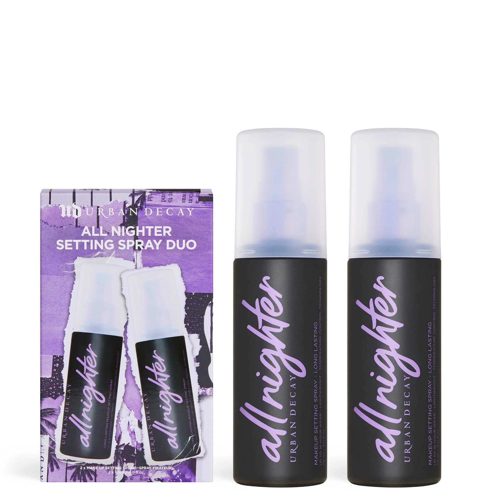 Urban Decay All Nighter Setting Spray Duo Set (Worth Value £57) 19% Saving