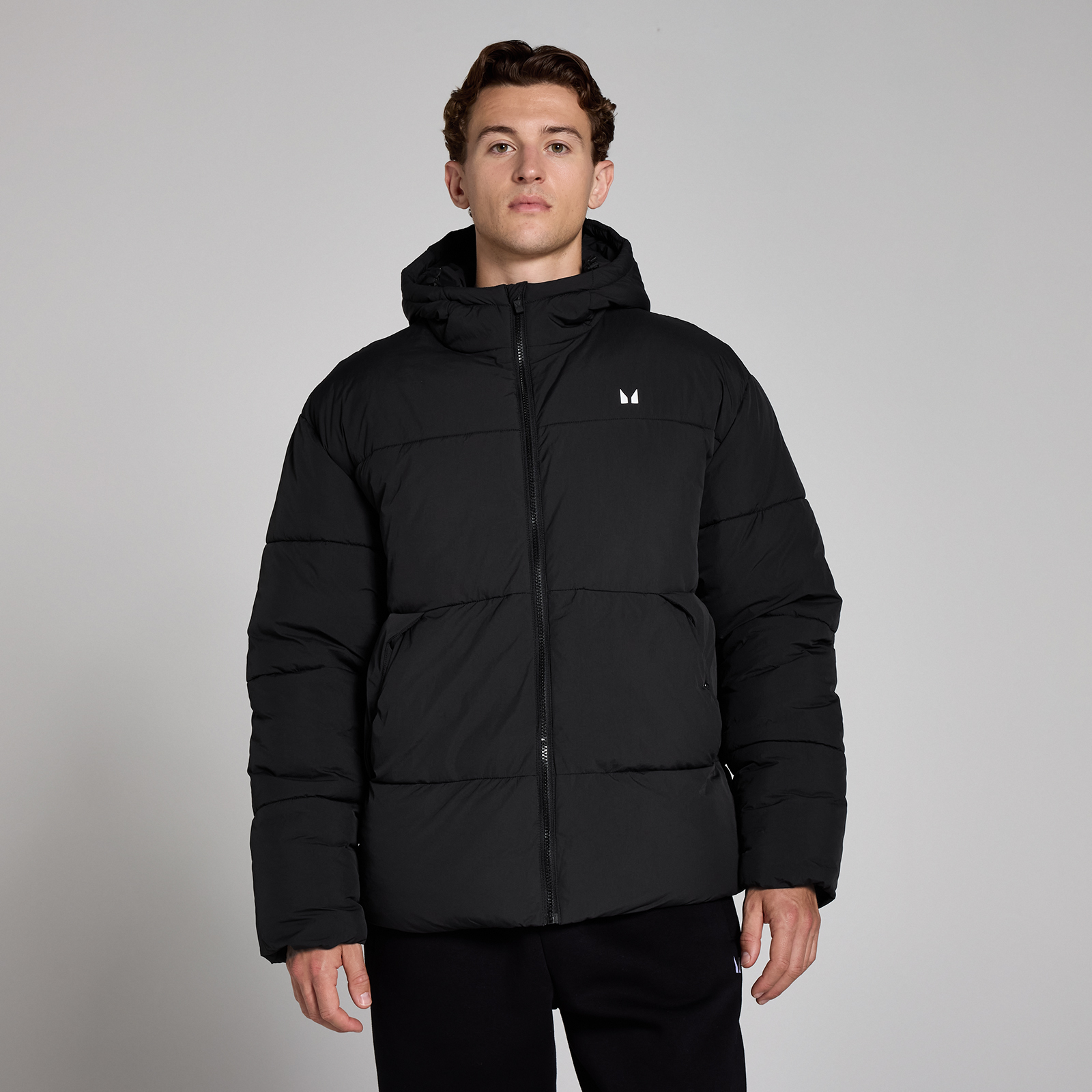 5059883422589 - Herren Kurze Steppjacke – Schwarz  - XS