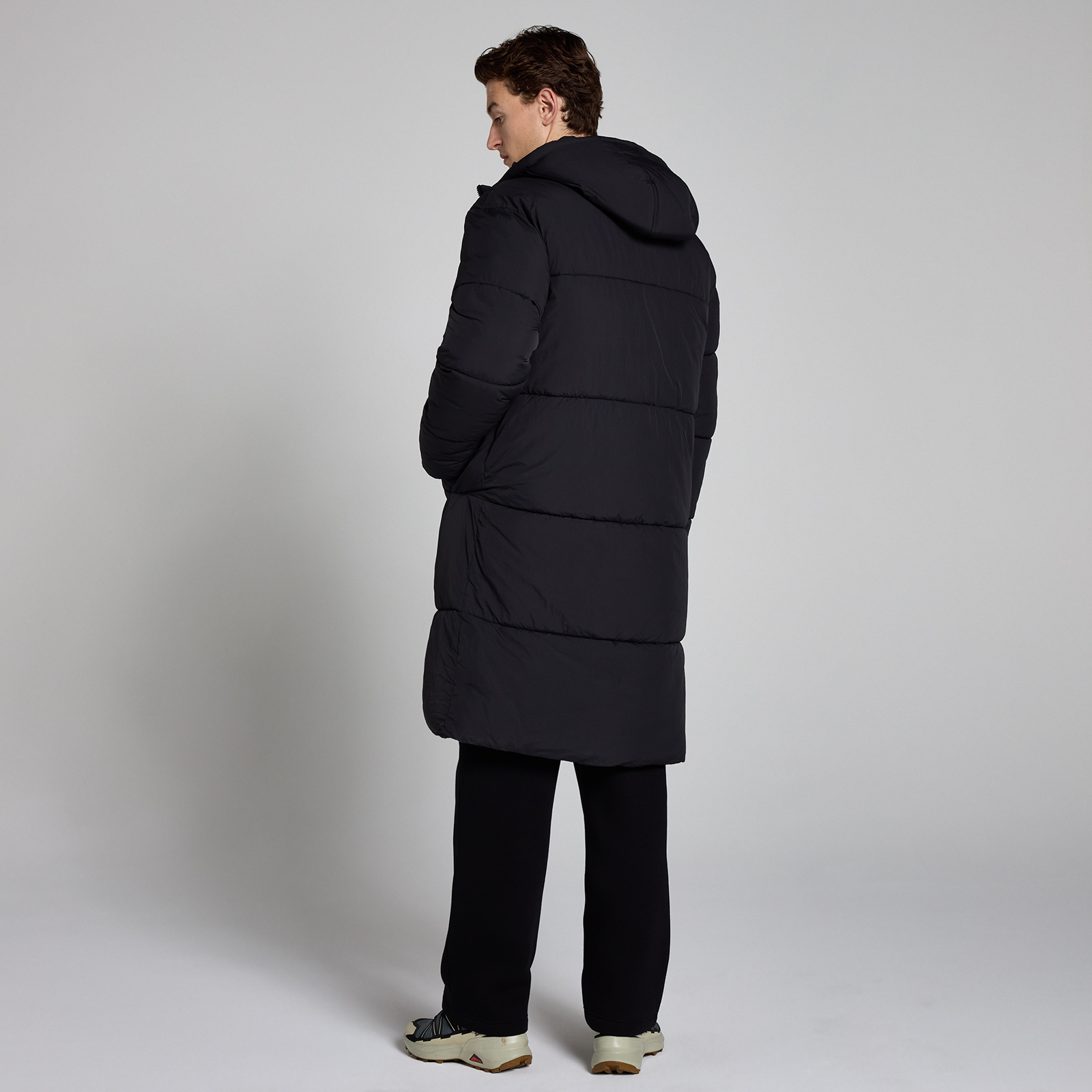 MP Herren Lange Steppjacke – Schwarz - M