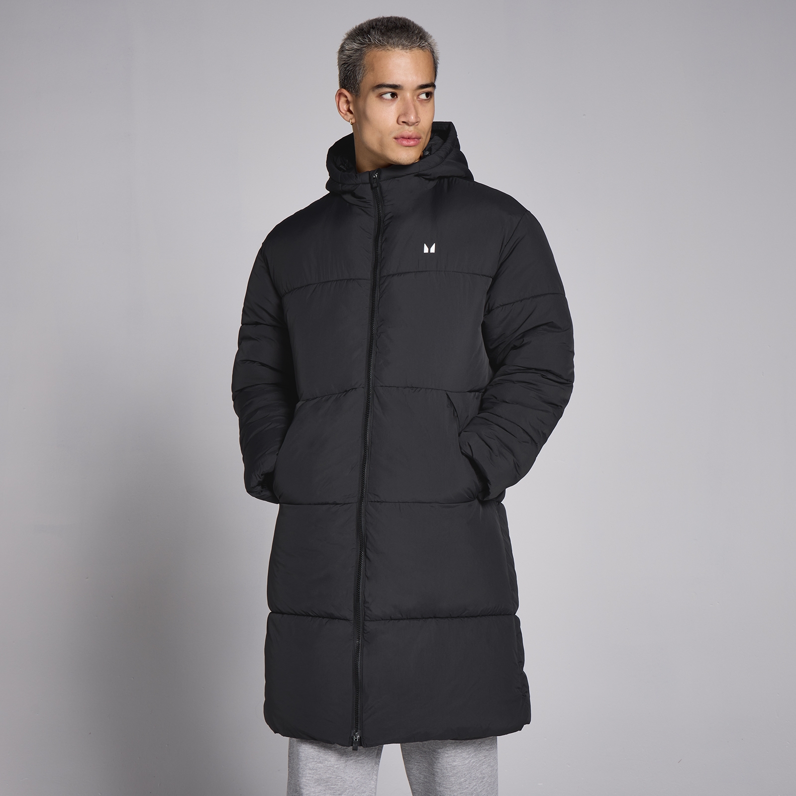 MP Men's Long Puffer Jacket - Black - XL