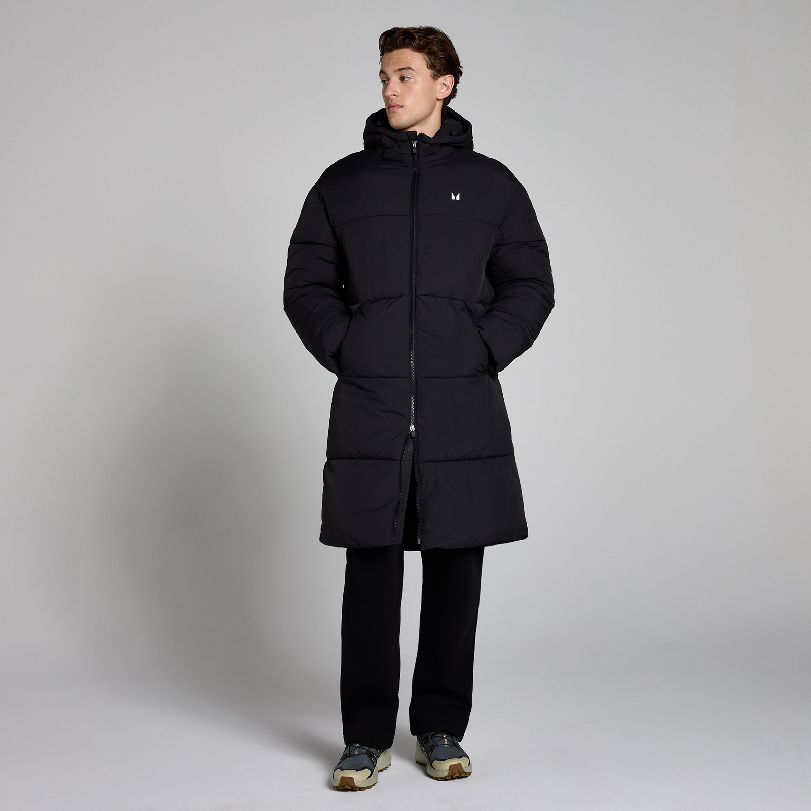 5059883422749 - Herren Lange Steppjacke – Schwarz - M 5059883422749 - Herren Lange Steppjacke – Schwarz - M