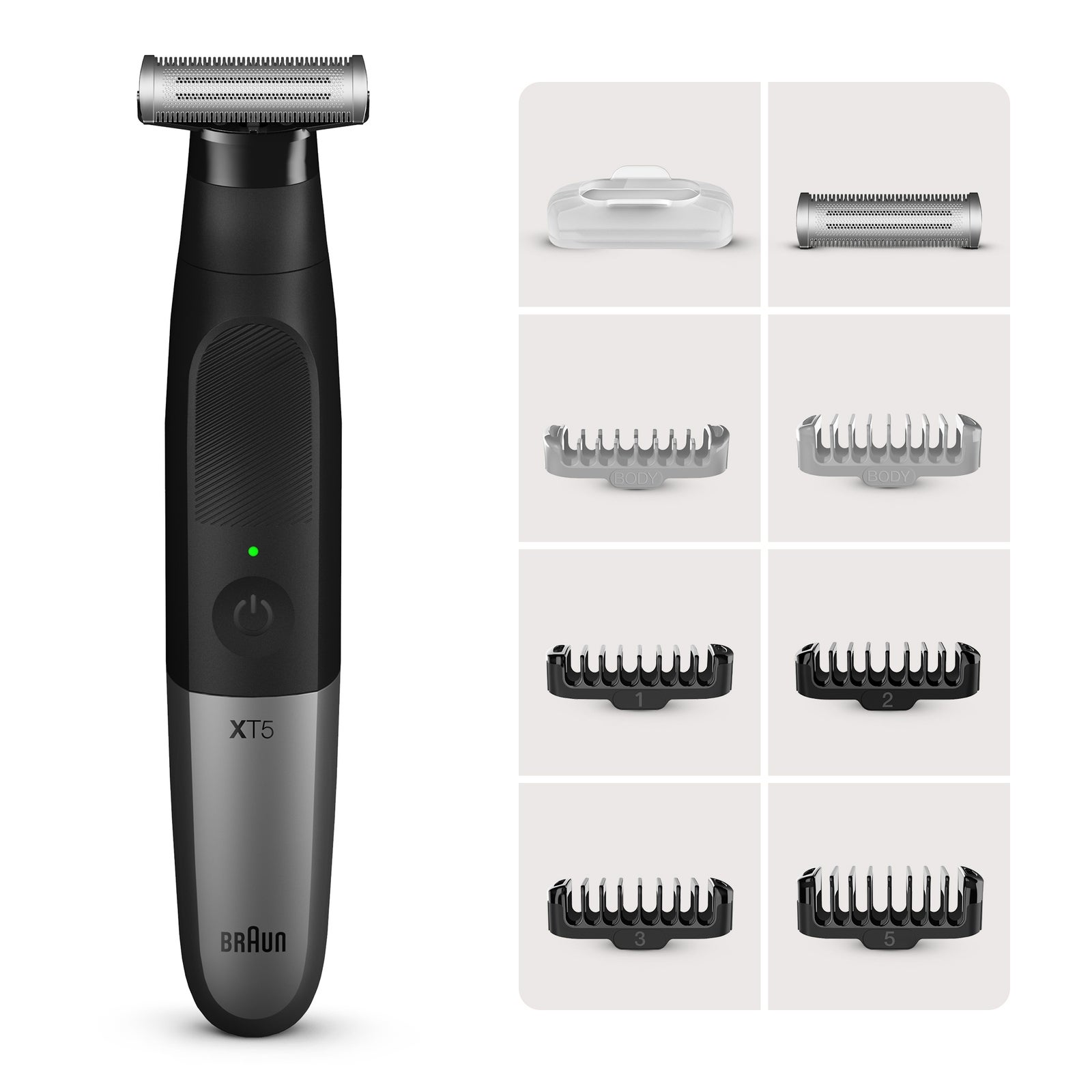 Men's Black Braun Series X Xt5270 Beard Trimmer & Body Shaver For Face & Body Hair