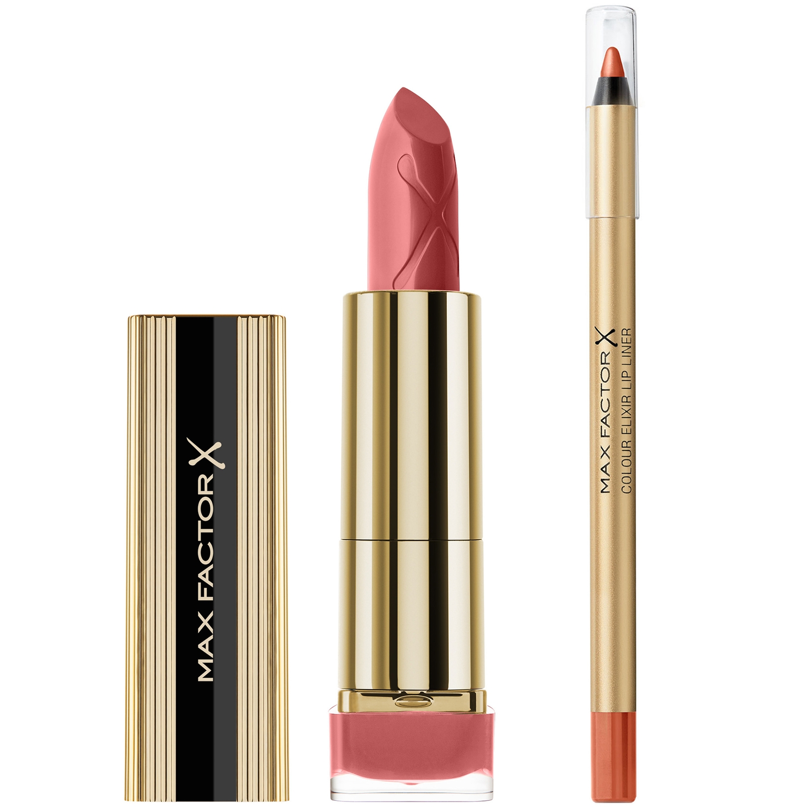 Max Factor Lipstick And Lip Liner Bundle (various Shades) - Brown N Nude