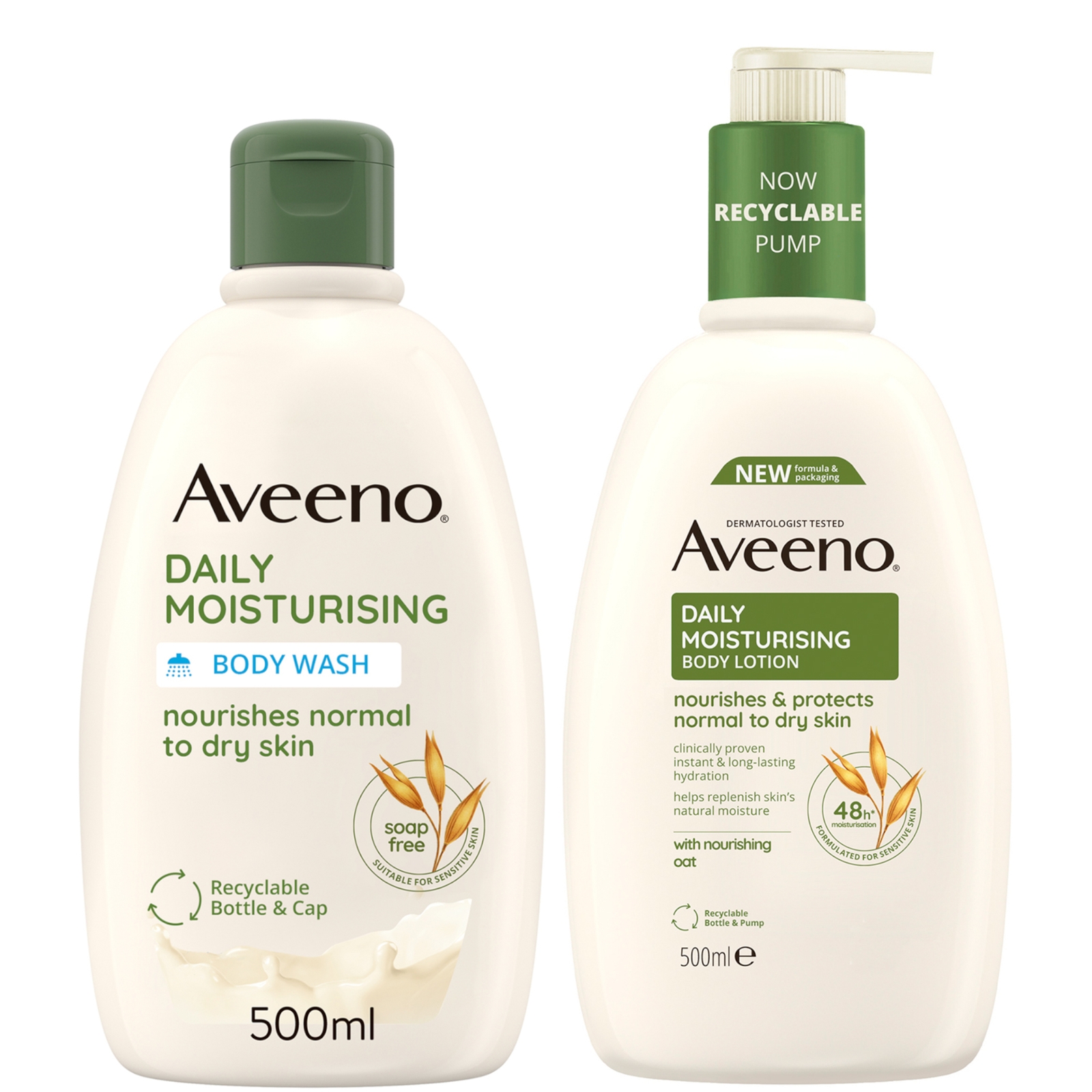 

Aveeno Daily Moisturising Wash and Lotion Duo to Protect Dry Skin 1L Mega Bundle