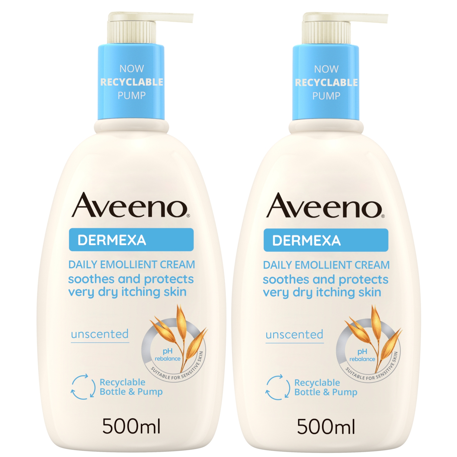 Photos - Cream / Lotion Aveeno Dermexa Cream Duo for Very Dry Itchy Skin 1L Mega Bundle DERMEXA1L 