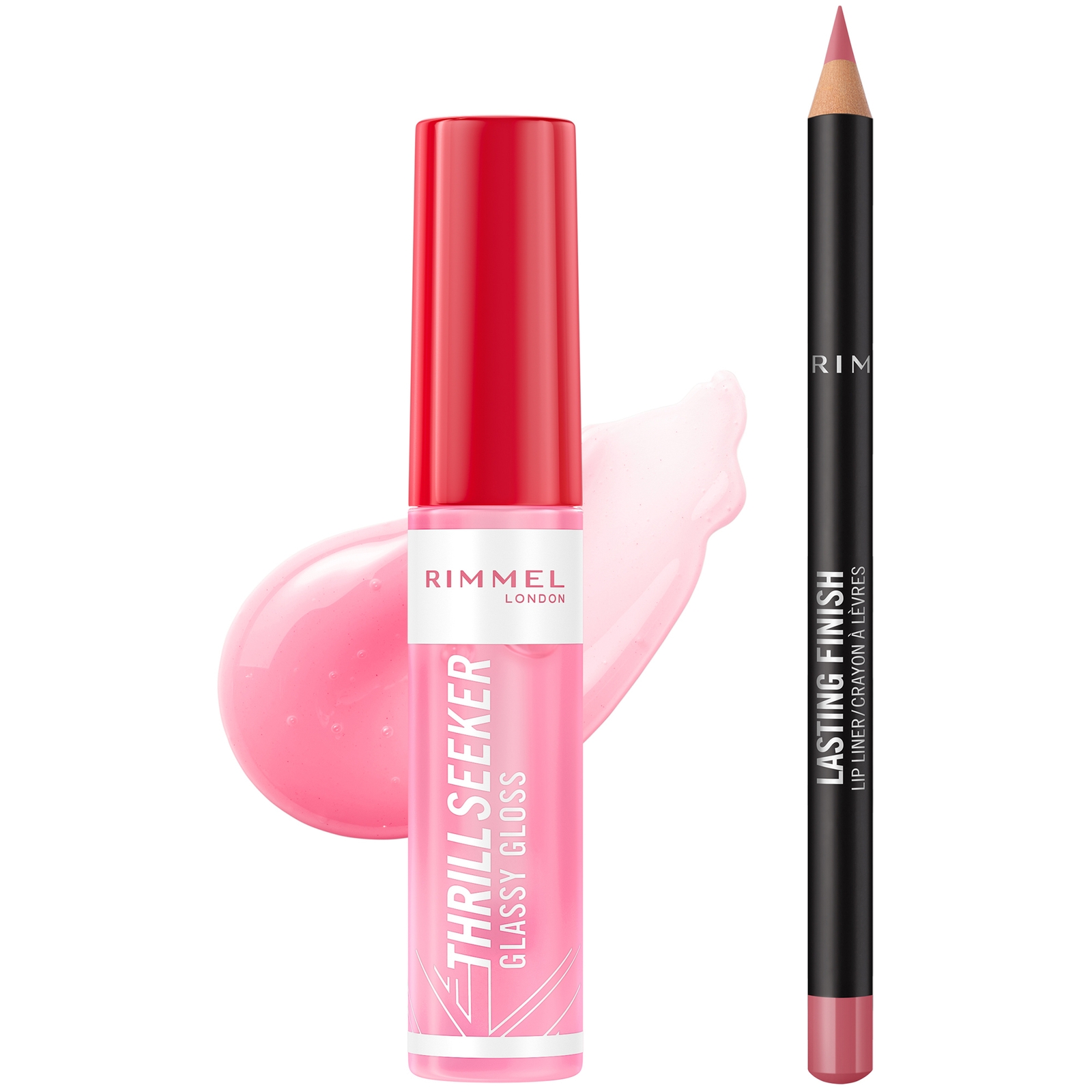 Image of Rimmel Thrill Seeker Glassy Gloss and Lasting Finish Lip Liner (Various Shades) - 150 Pink Candy