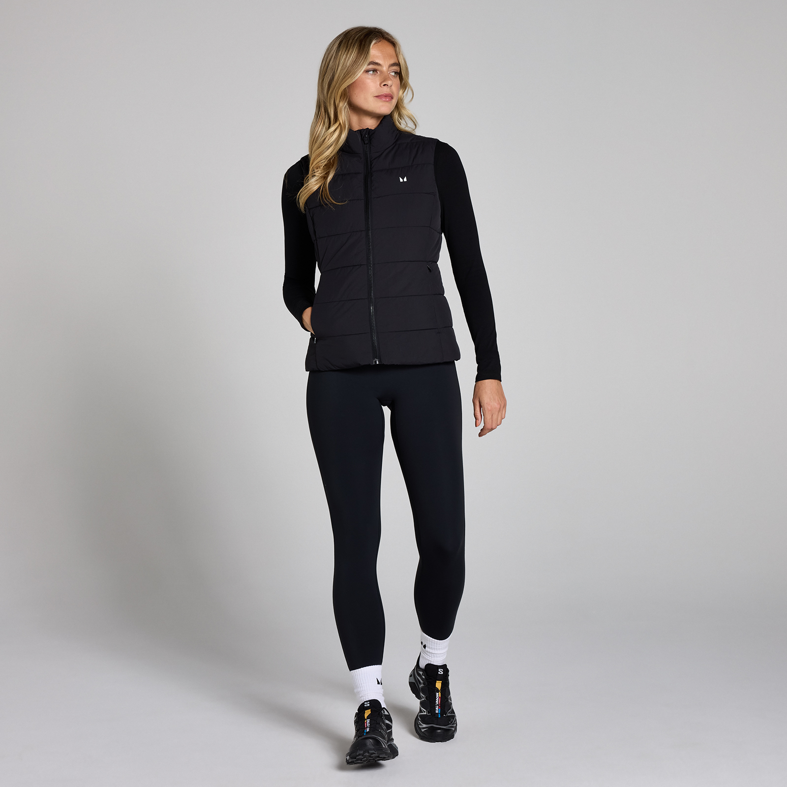 5059883428550 - Damen Leichte Steppweste – Schwarz - XXL