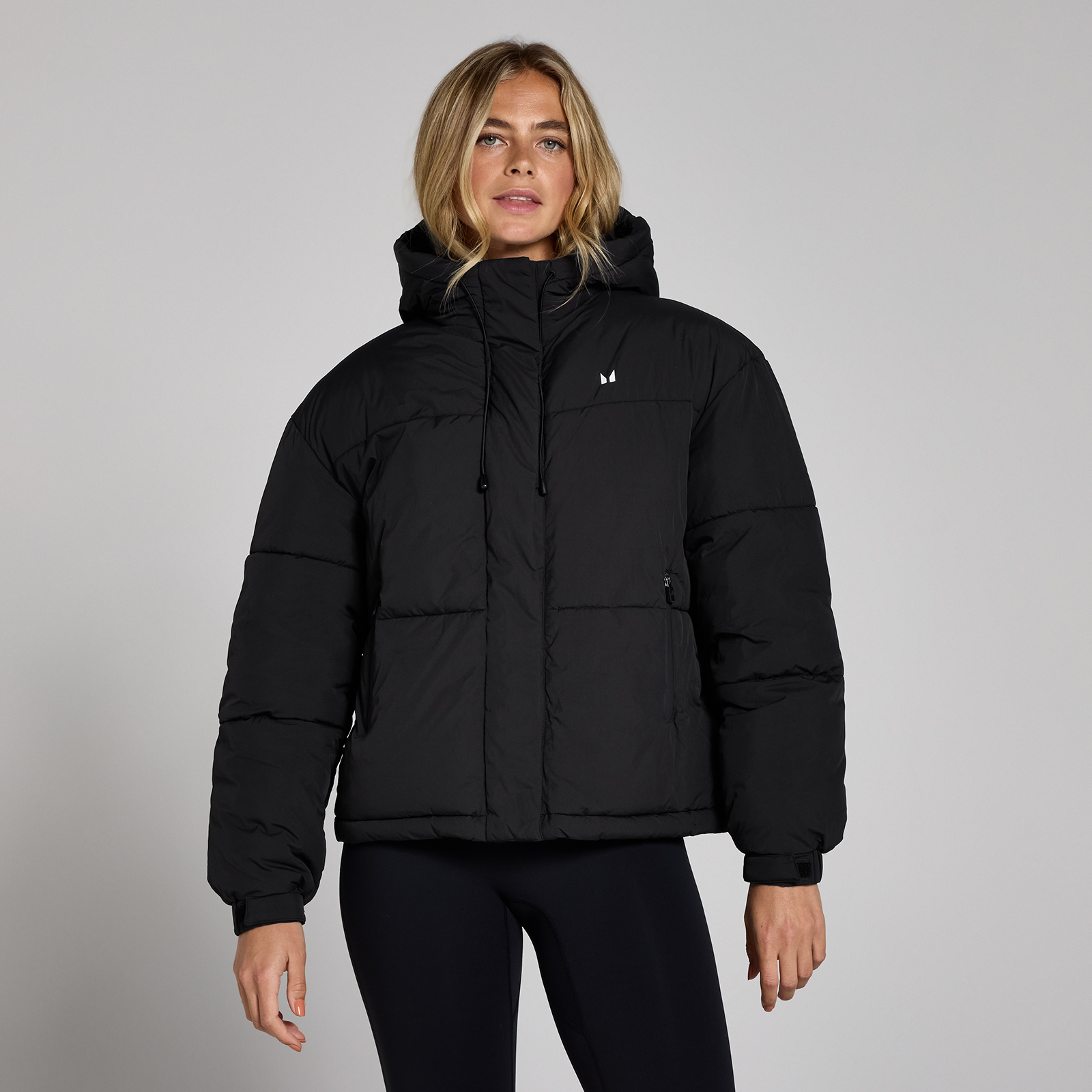MP Women's Short Padded Puffer Jacket - Black - S