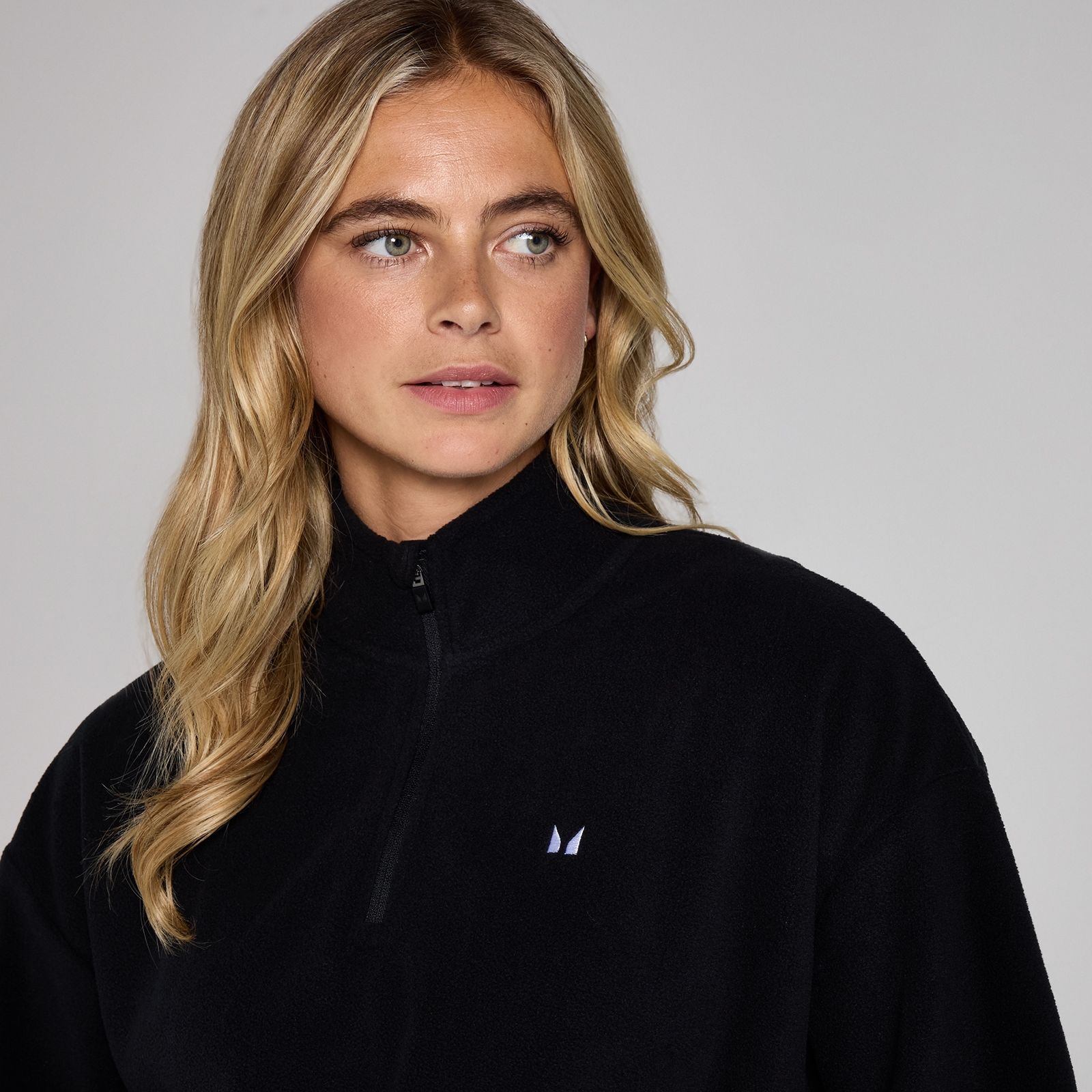 Thumbnail - MP Damen Fleece mit 1/4-Reißverschluss und Trichterkragen – Schwarz - XL
