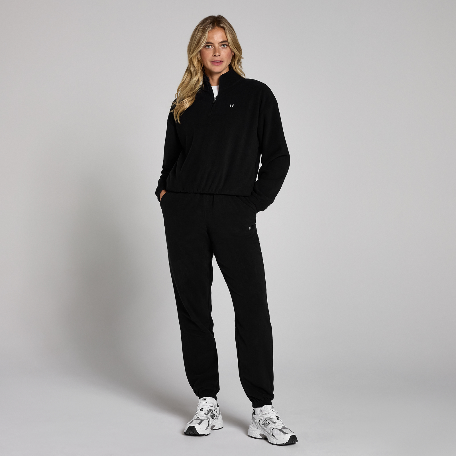 Thumbnail - MP Damen Fleece mit 1/4-Reißverschluss und Trichterkragen – Schwarz - XL