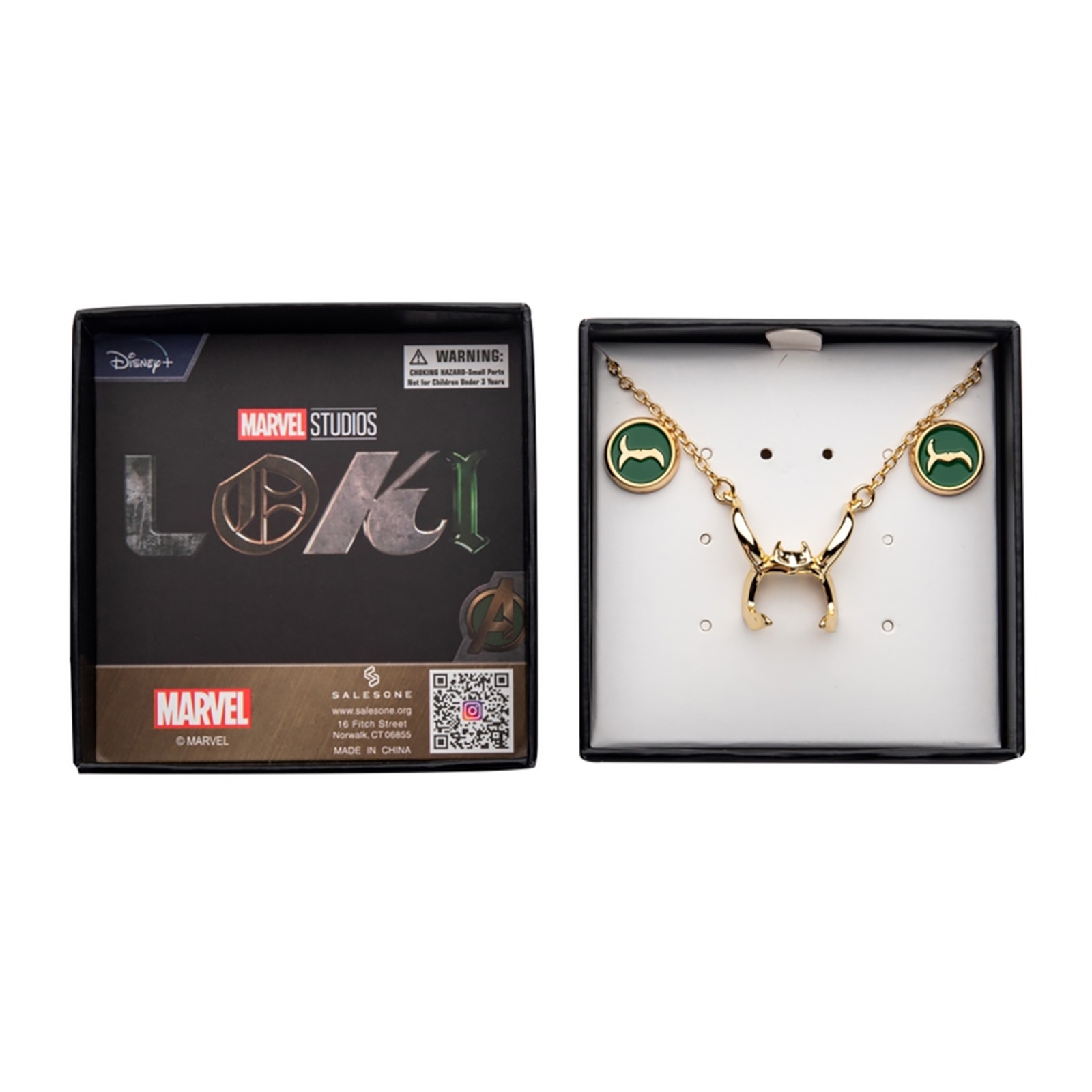 Photos - Other Souvenirs SalesOne Marvel Loki & Sylvie Crowns Necklace & Earrings Set LOKINKERSET01