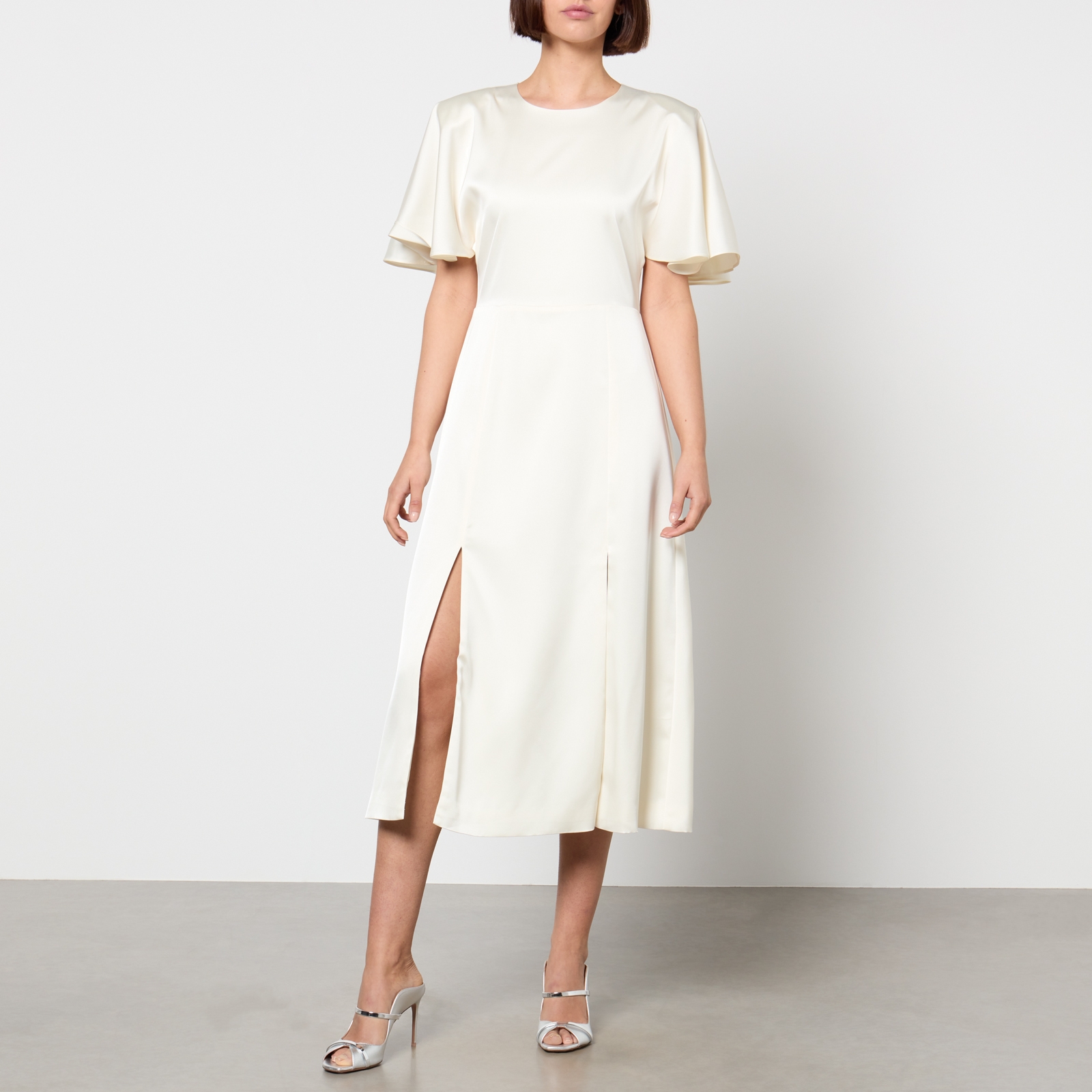 ROTATE Birger Christensen Satin Slit Midi Dress - DK 38/UK 10