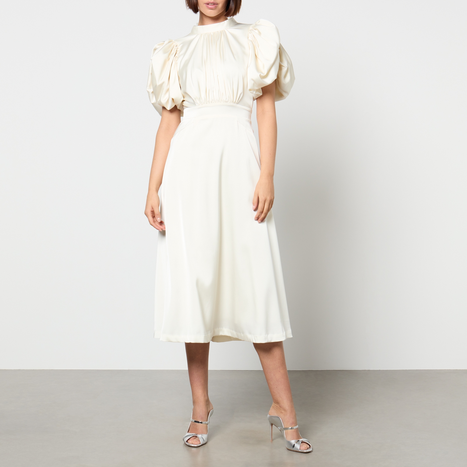 ROTATE Birger Christensen Satin Midi Dress - DK 36/UK 8
