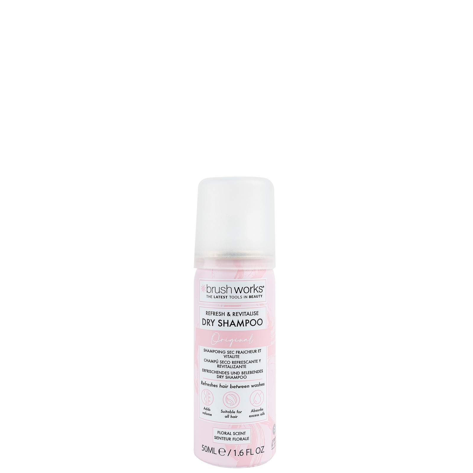Photos - Hair Product Brushworks Refresh & Revitalise Floral Dry Shampoo 50ml 5256501 