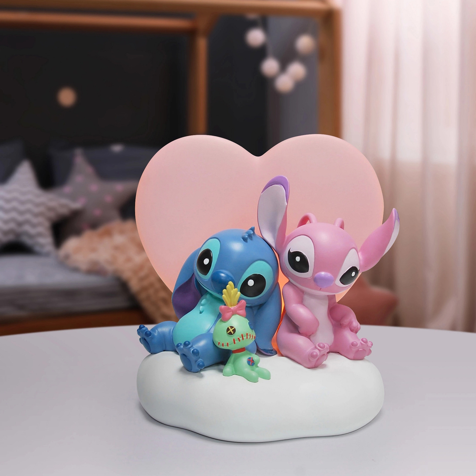 Photos - Other Souvenirs Enesco Disney Light up Stitch & Angel Scene  6014914 (16cm)