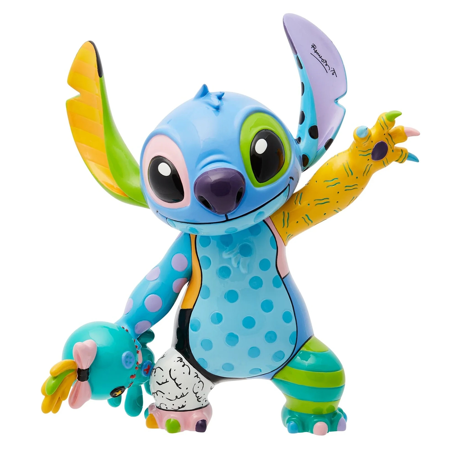 Enesco Disney Britto Stitch and Scrump 8  Figurine