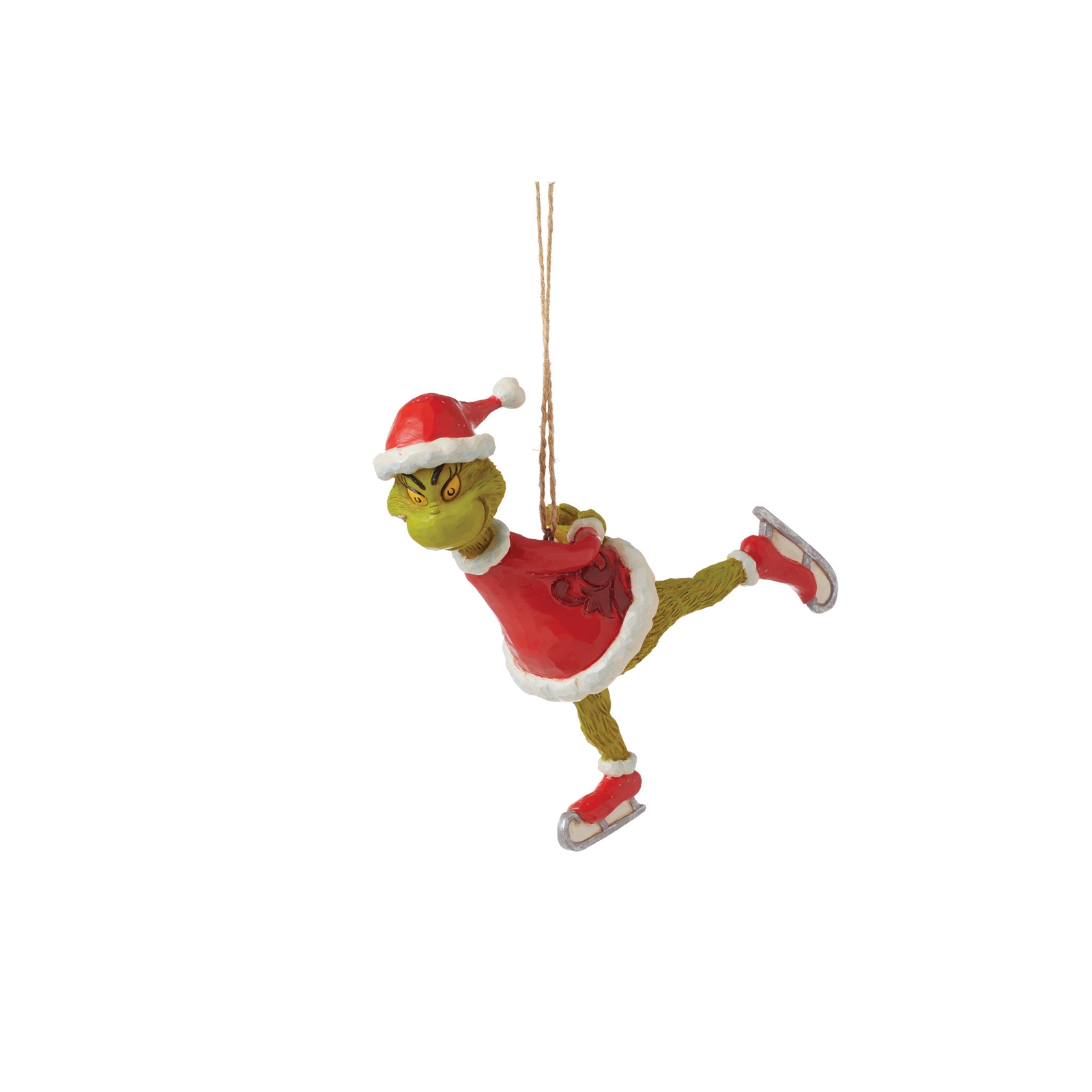 Image of Enesco Grinch Ice Skating Hanging Ornament