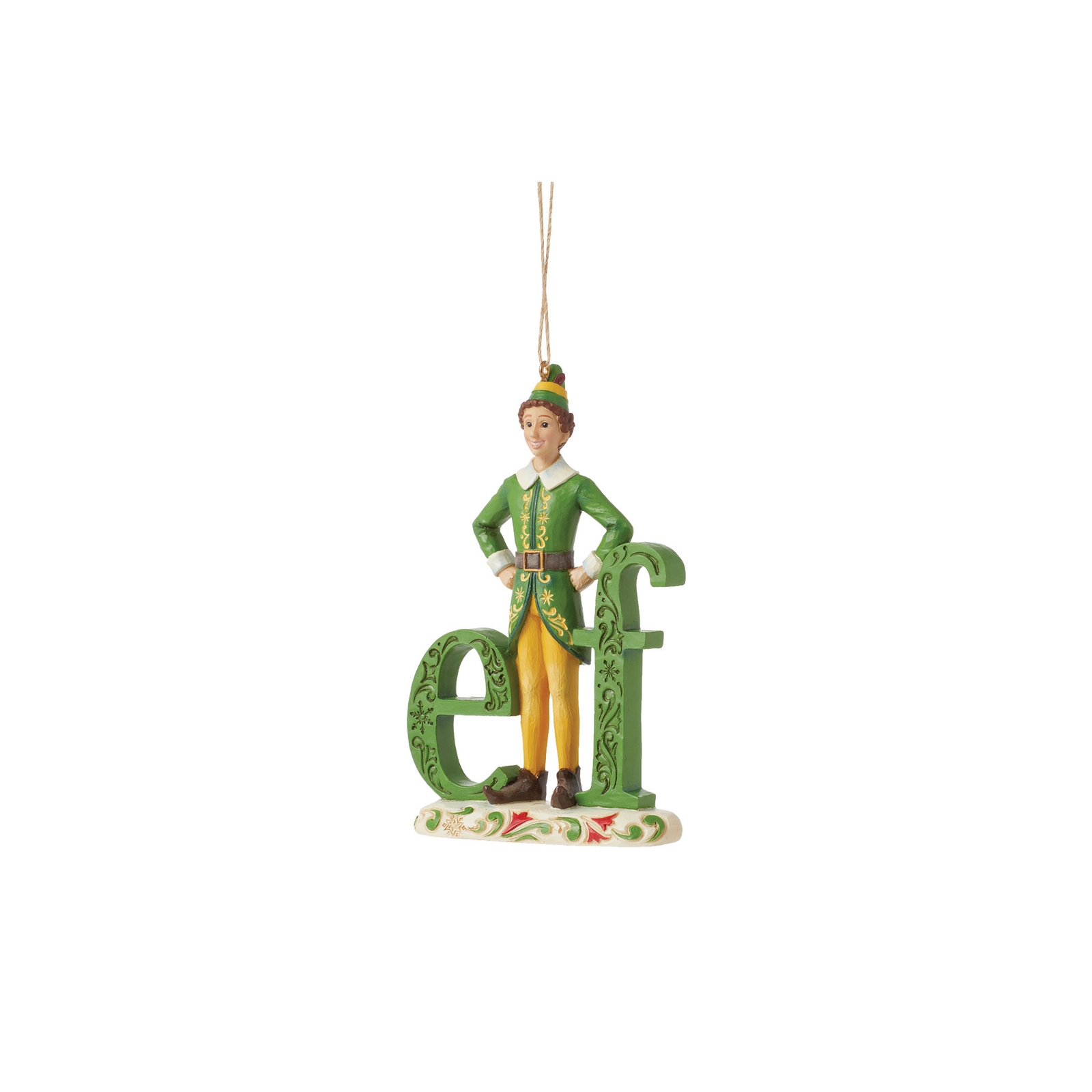 Image of Enesco Elf by Jim Shore Elf Sign Hanging Ornament (12cm)