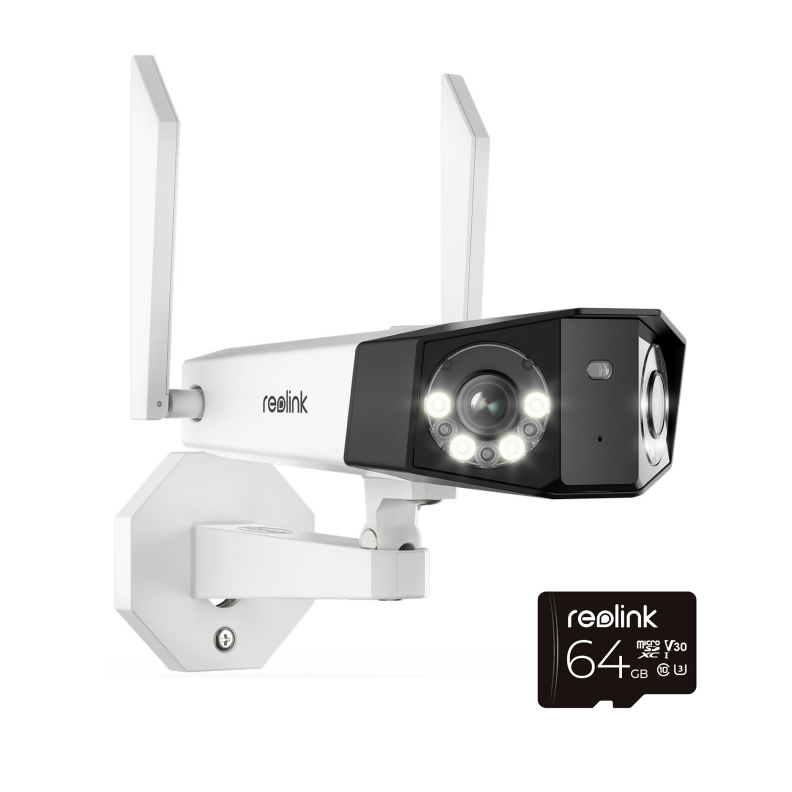 Reolink 4K Duo 2 WiFi 180 AI Smart Security Camera + 64GB