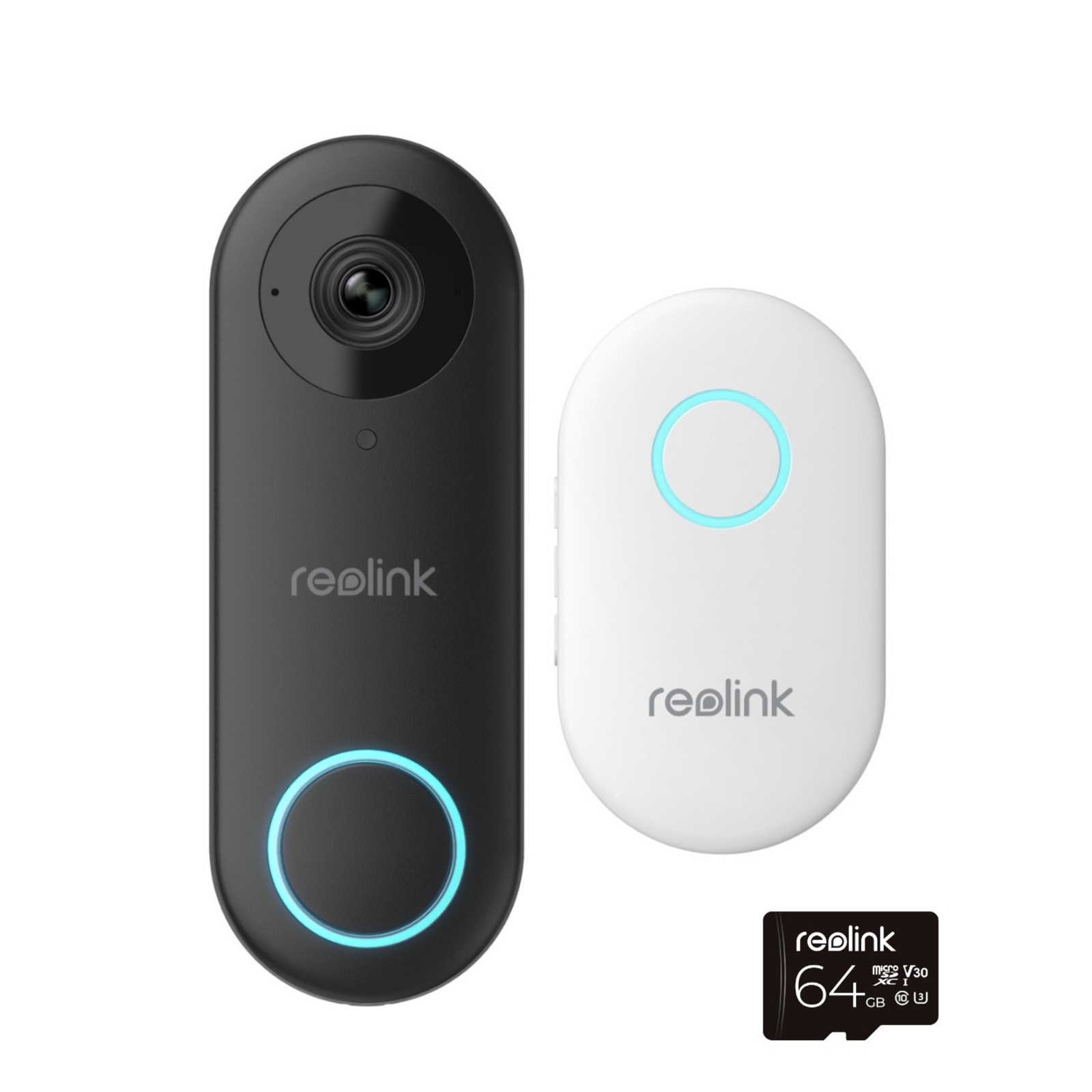 Reolink 2K+ WiFi Smart AI Video Doorbell Camera & Chime + 64GB