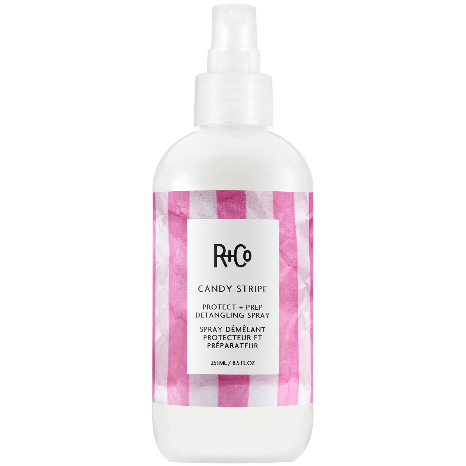 Shop R + Co Candy Stripe Protect And Prep Detangling Spray 251ml