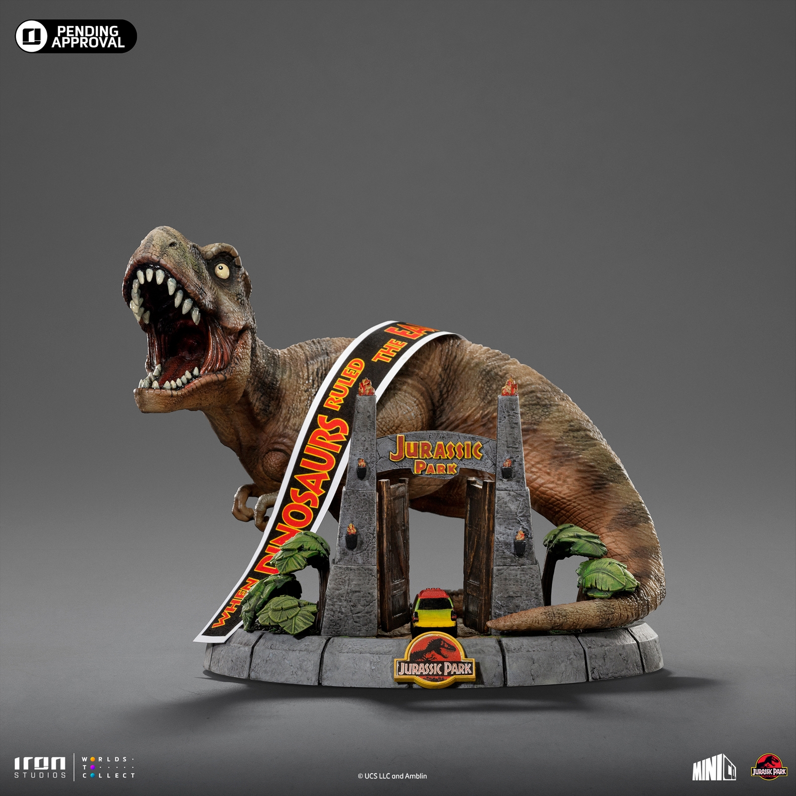 Iron Studios Jurassic Park T-Rex Illusion Deluxe Minico Limited Edition Commemorative Diorama (5.8 )
