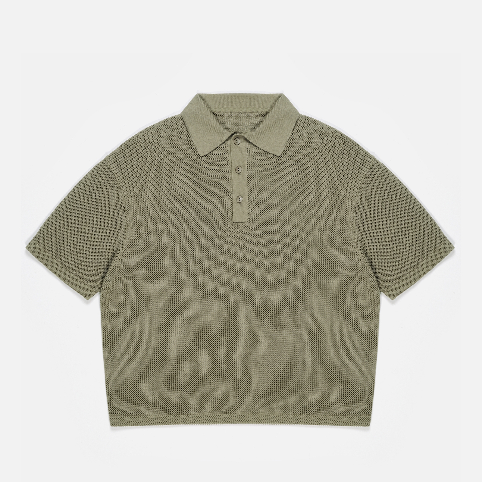 MKI MIYUKI ZOKU Loose Cotton Polo Shirt - L