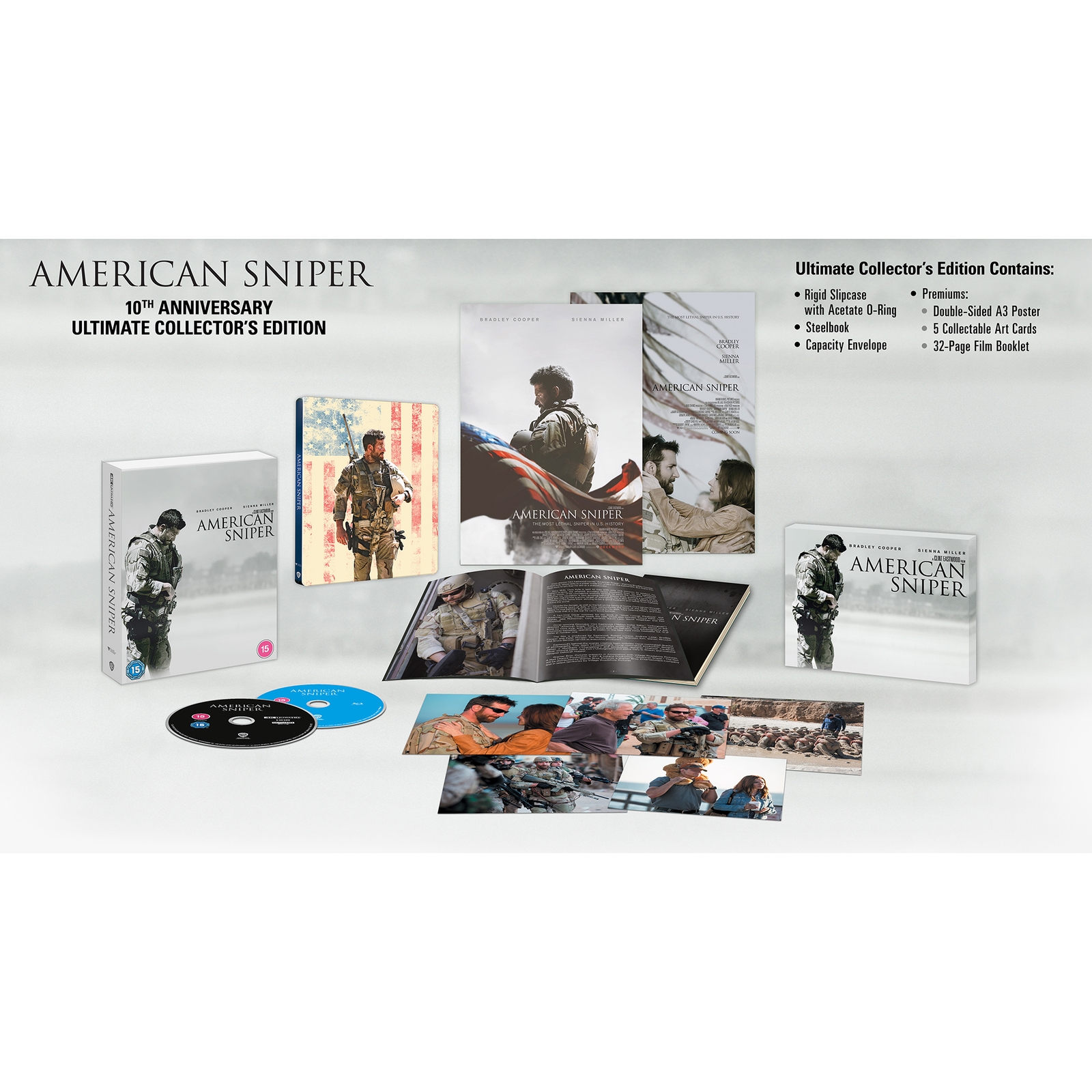American Sniper 10th Anniversary Ultimate Collector%27s Edition 4K Ultra HD Steelbook (Includes Blu-ray)