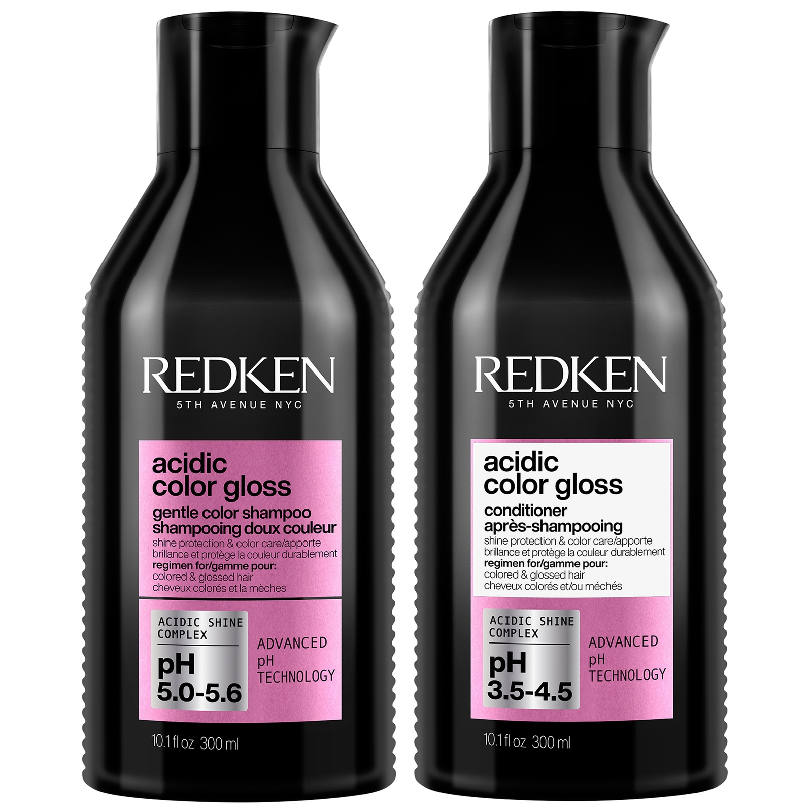 Redken Acidic Color Gloss Shampoo and Conditioner 300ml, Colour Protection Routine for Glass-Like Sh