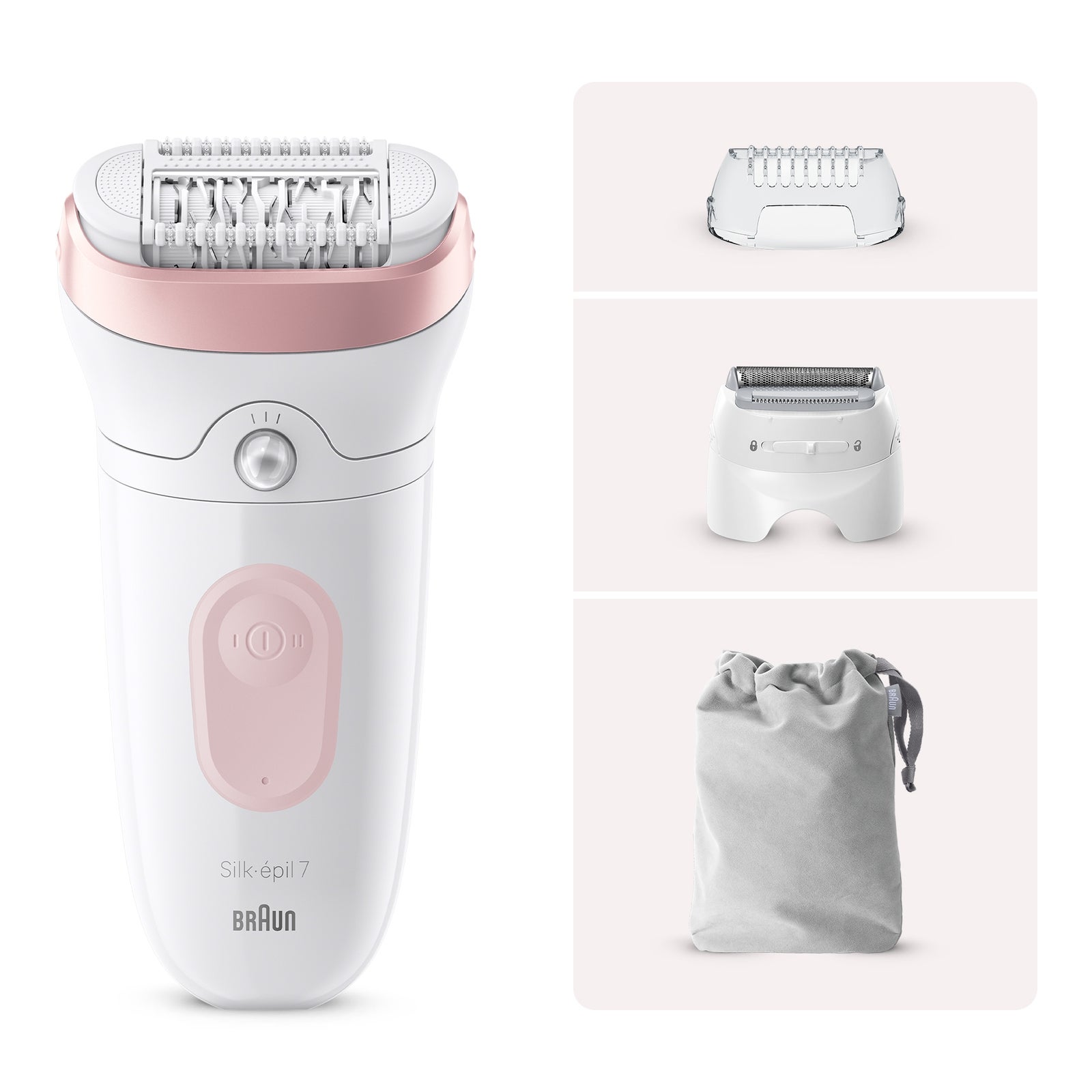 Women's Pink Braun Silk-Épil Series 7-030 Epilator Size 7