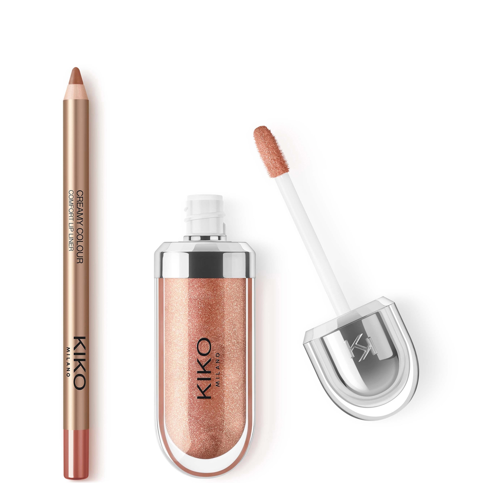 KIKO Milano 3D Hydra Lip Combo (Various Shades) - Golden Shimmer