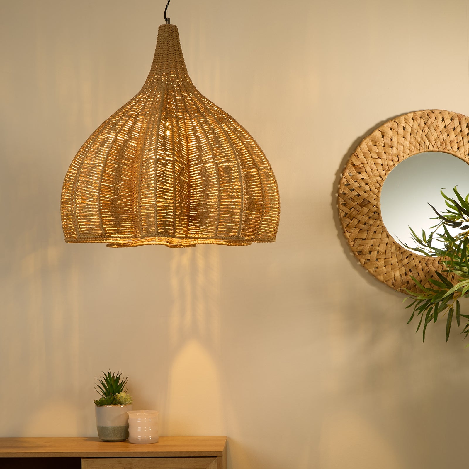 Homebase Edit - Jakarta Extra Large Rope Pendant  Light thumbnail