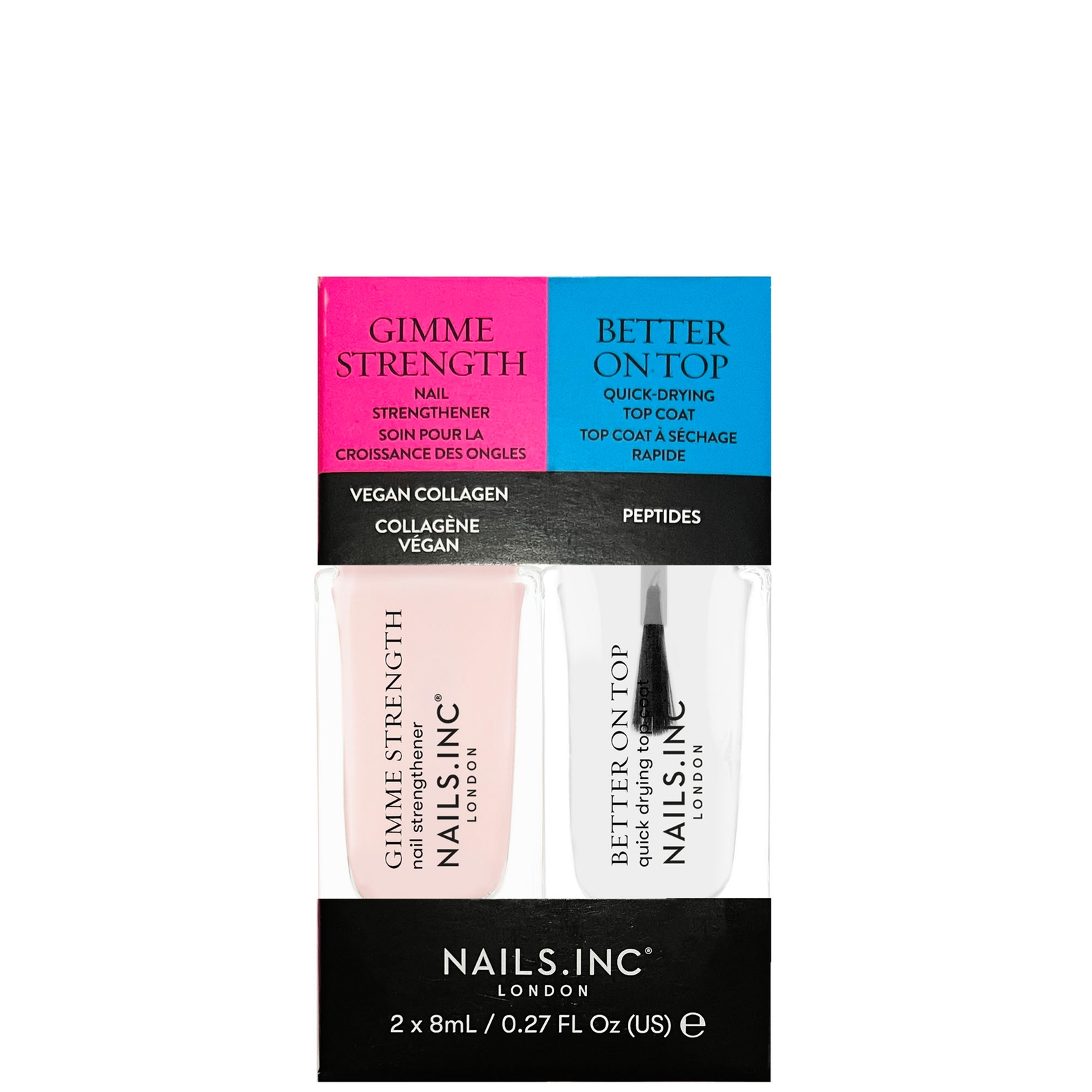 Shop Nails Inc Gimmie Strength & Better On Top Mini Nail Treatment Duo