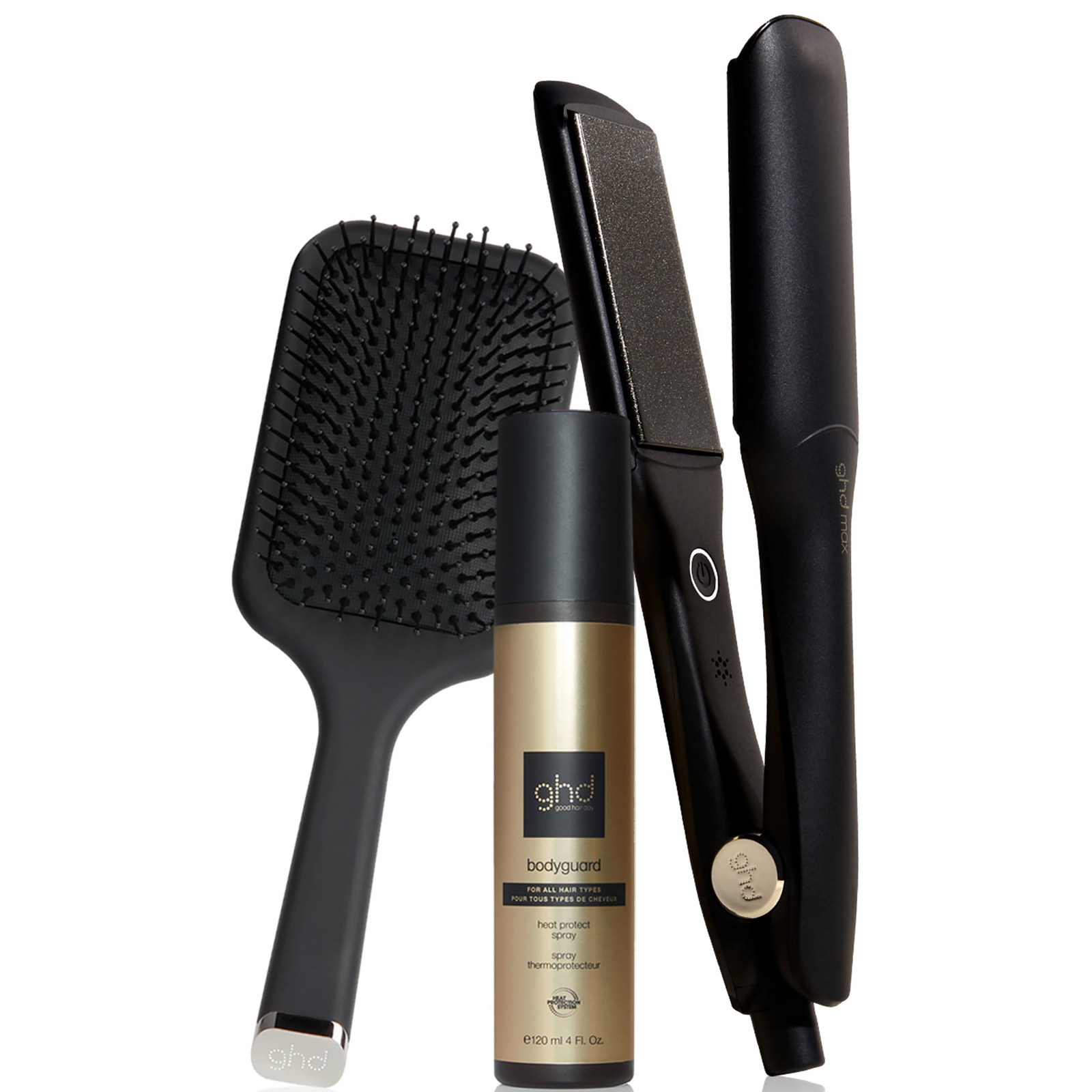Ghd Max Wide-plate Hair Straightener And Styling Trio