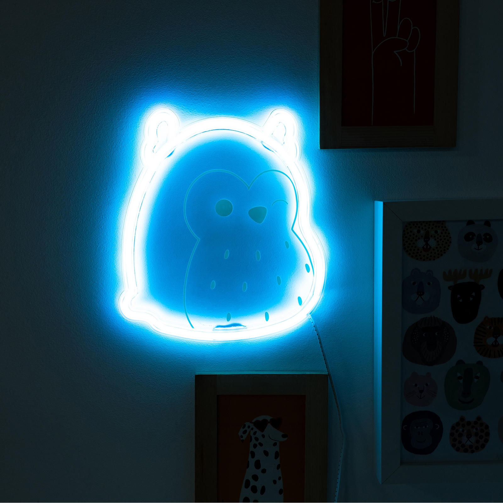 Squishmallows Character Neon Wall Light - Winston the Owl