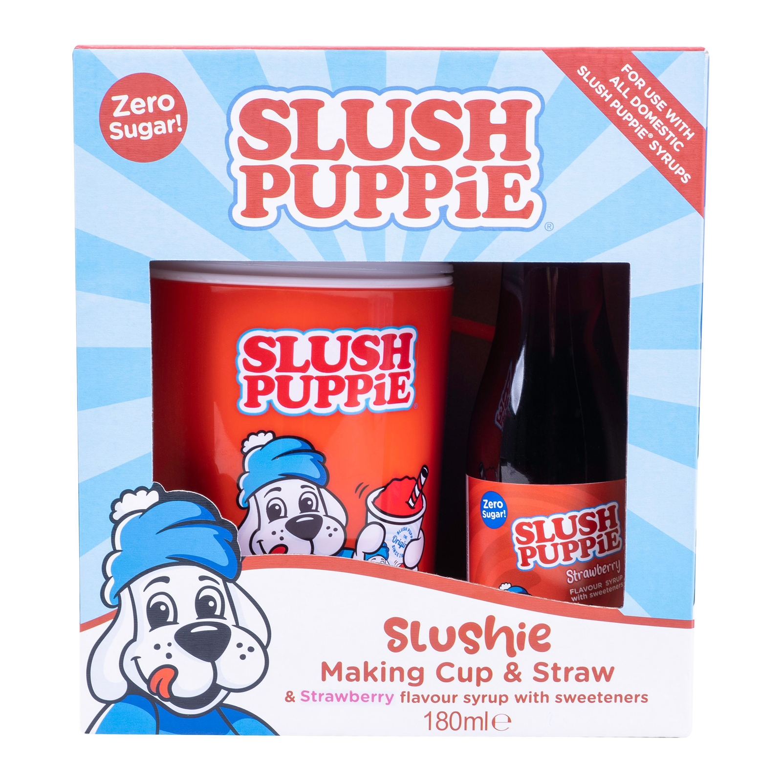 Image of Slush Puppie Making Cup & Zero Strawberry Syrup Set