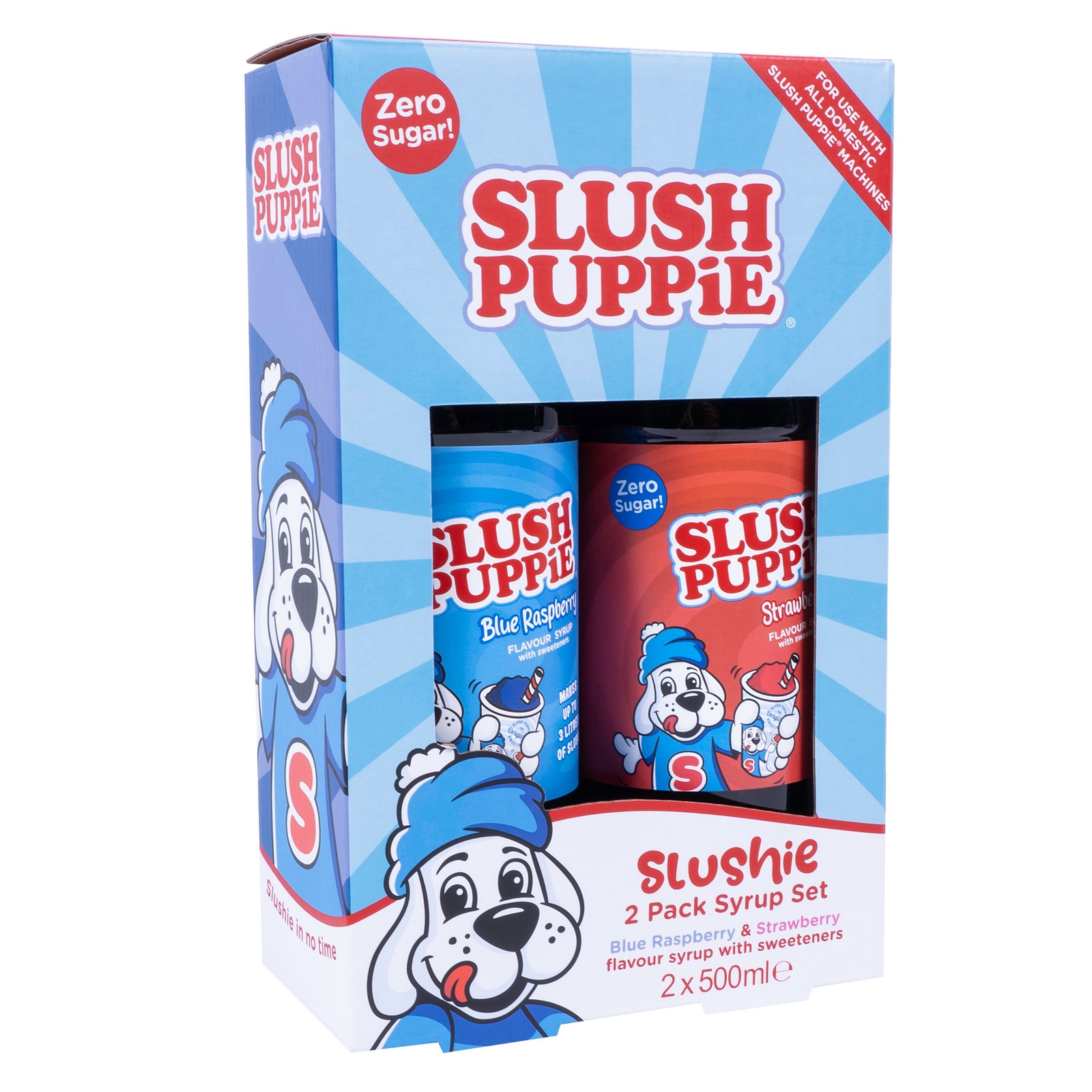 Image of Slush Puppie Zero 2 Pack Syrup Set - Blueberry & Strawberry