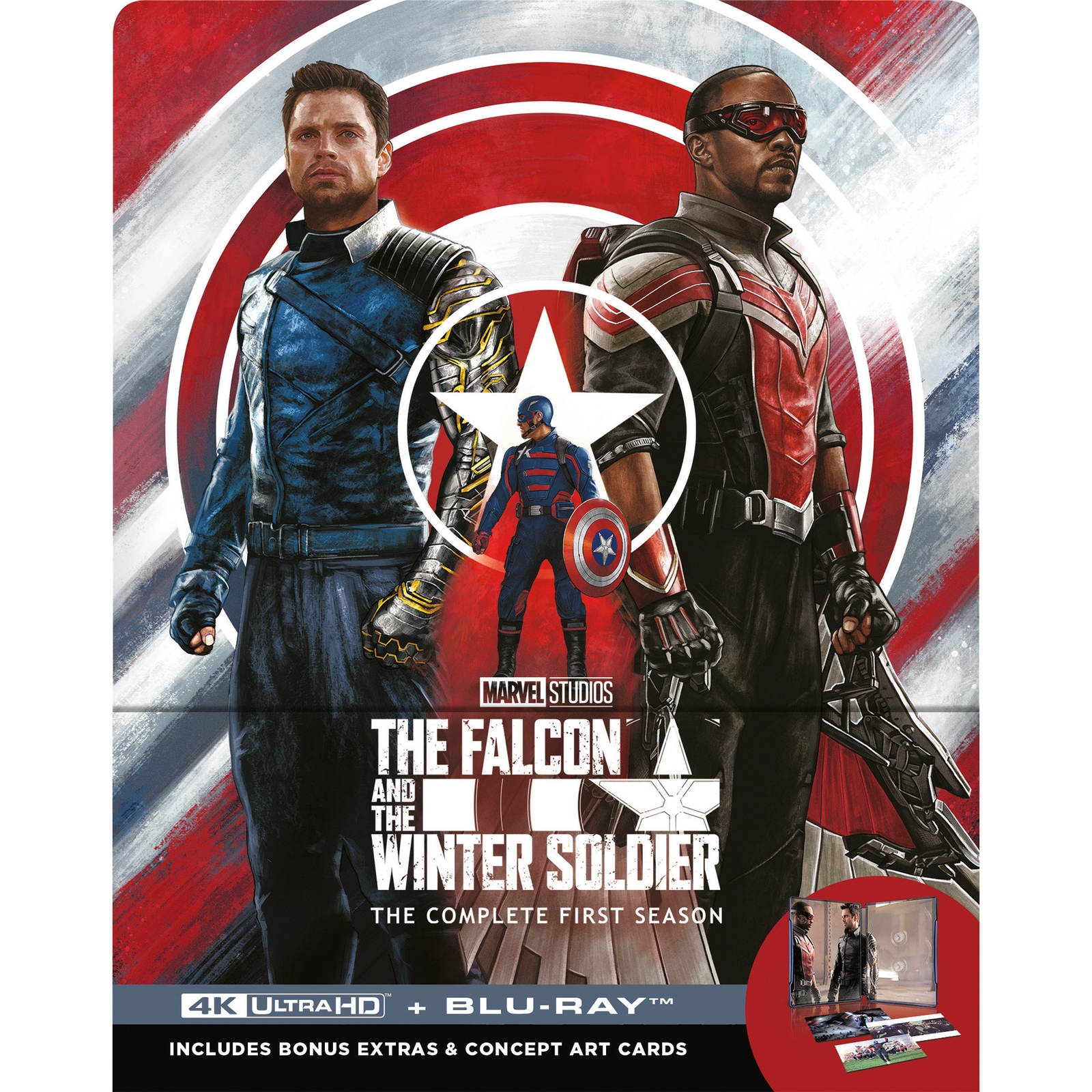 Marvel%27s The Falcon and The Winter Soldier SteelBook 4K Ultra HD & Blu-ray (Disney+ Original includes ArtCards)